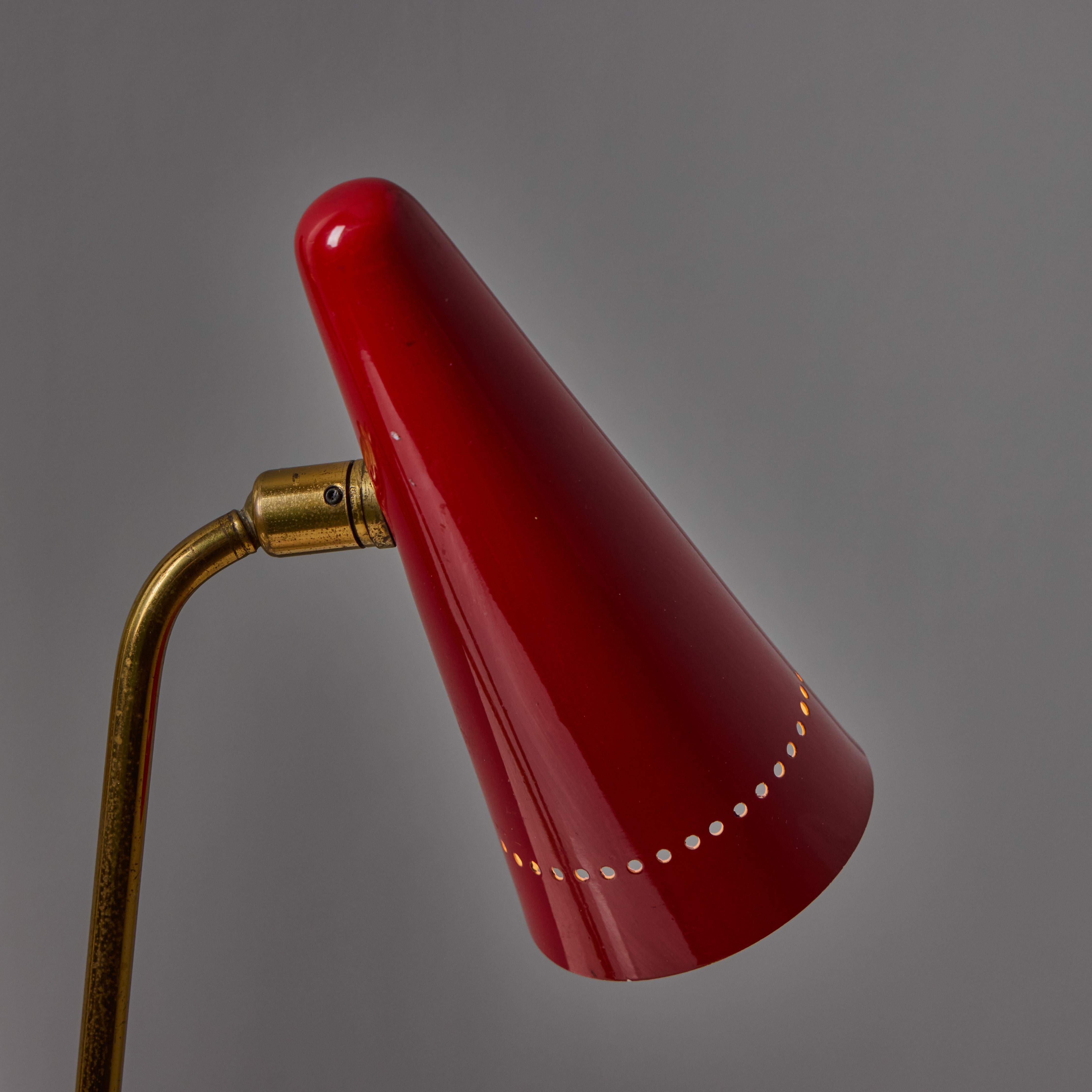 Rara lampada da tavolo a 3 paralumi multicolore di Angelo Ostuni del 1950 per O-Luce in vendita 1