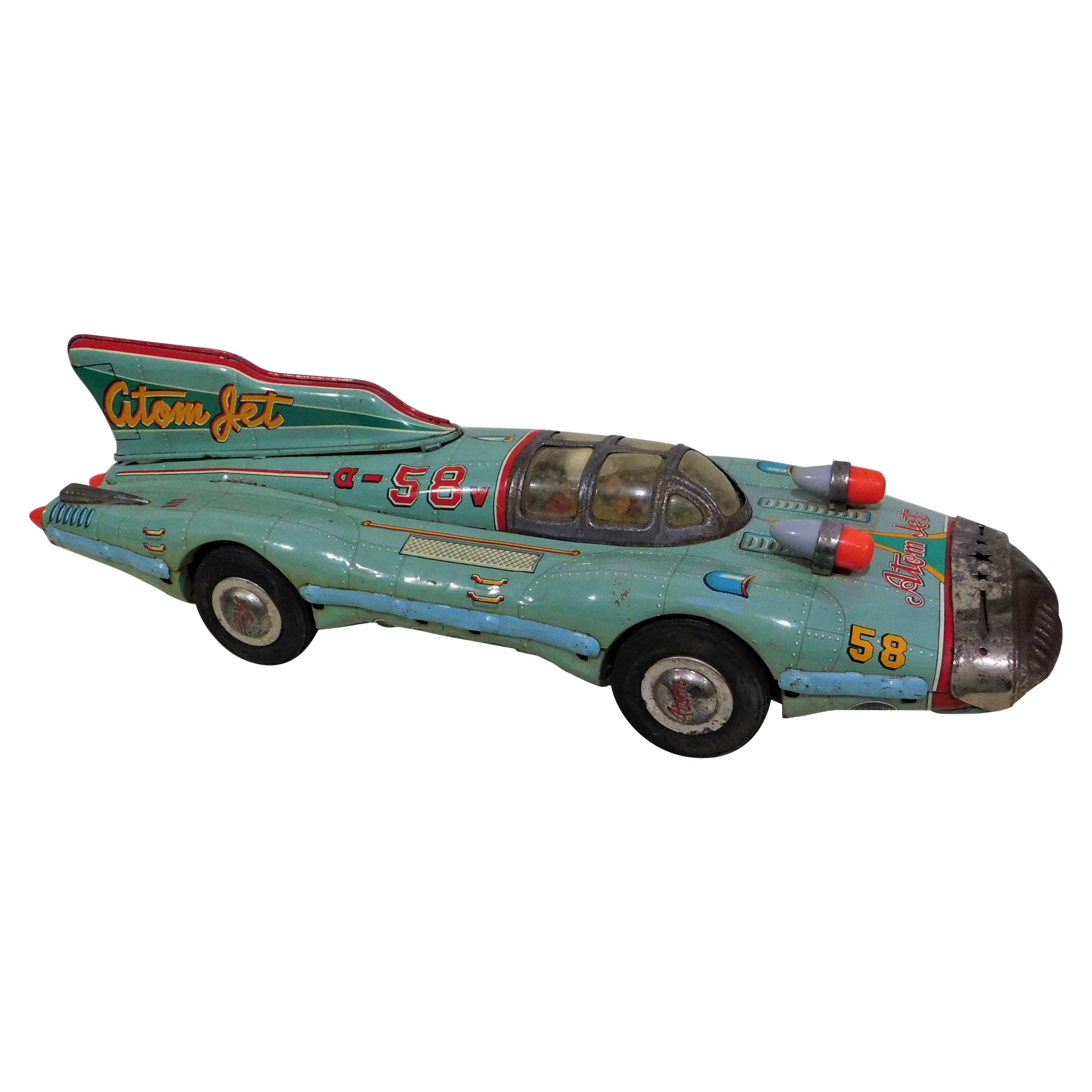 Details about   1950s Ideal Turbo-Jet Car Wind-Up Rocket Race Toy with Launching Platform Works 