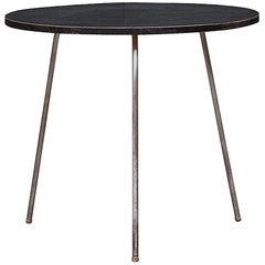 Rare 1950s Black Lacquered Wooden Side Table by Egon Eiermann