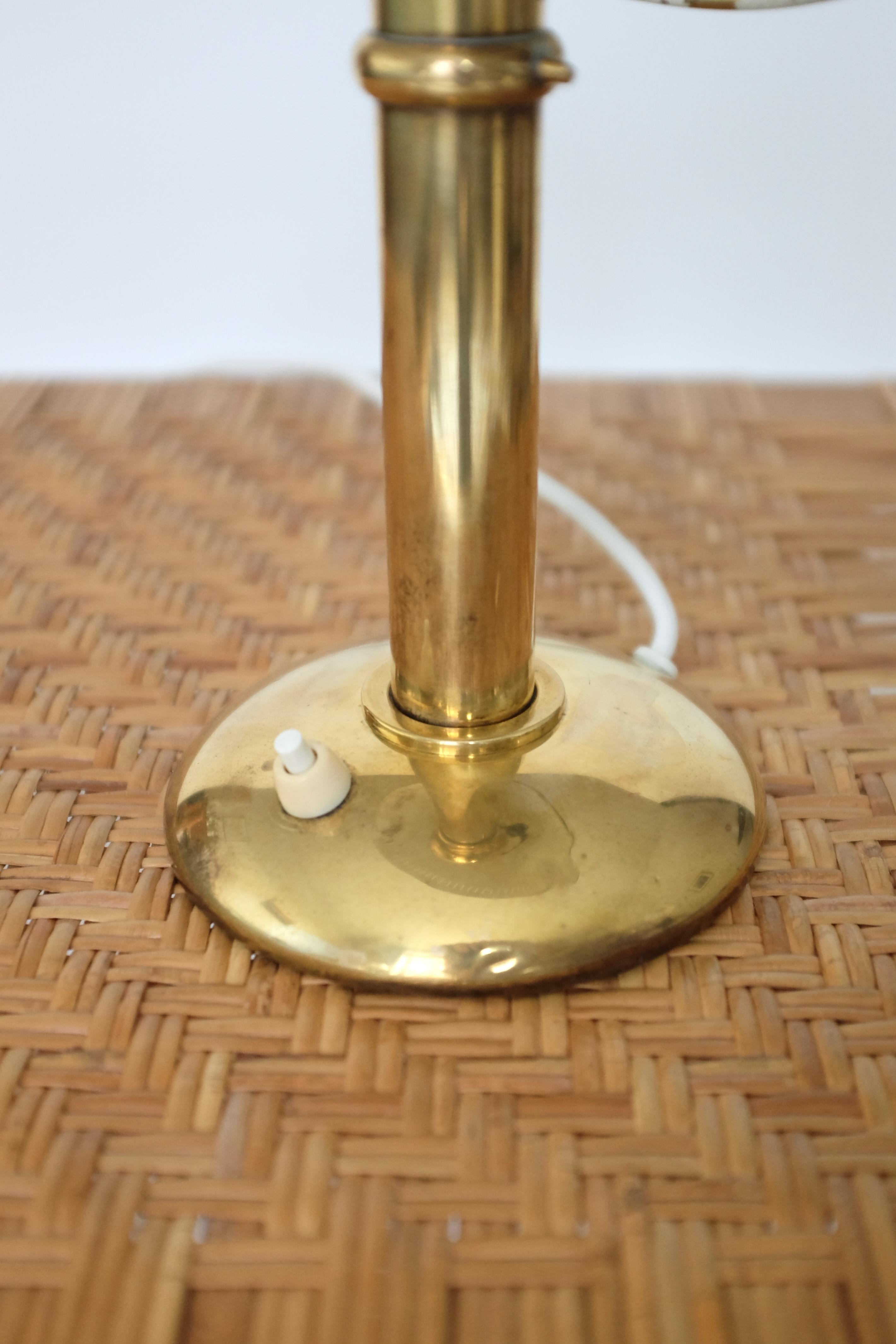 Swedish Rare 1950s Brass Table Lamp by ASEA Sweden