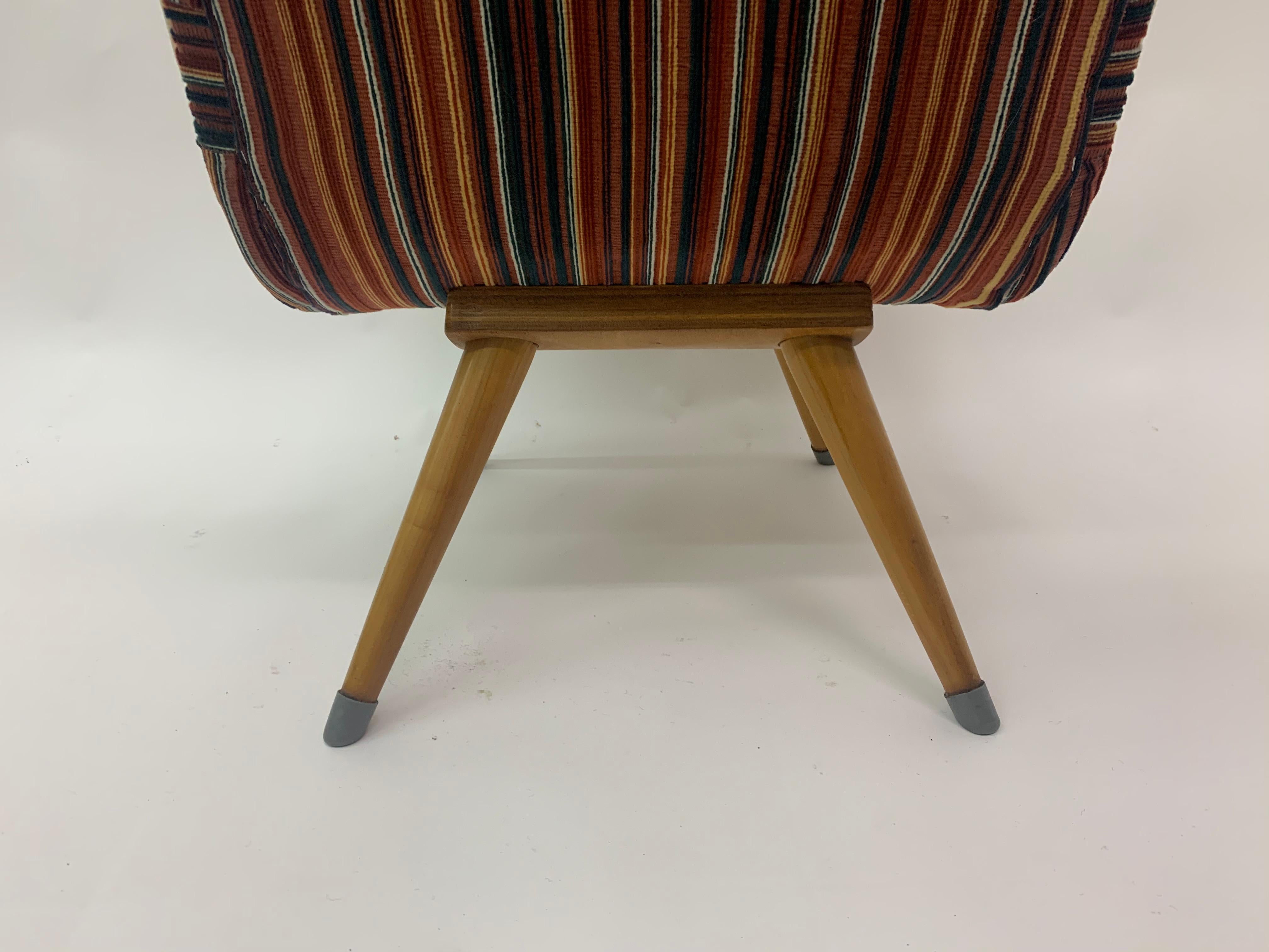 Rare 1950’s C Van Os, Culemborg Dutch Design Lounge Chair 4