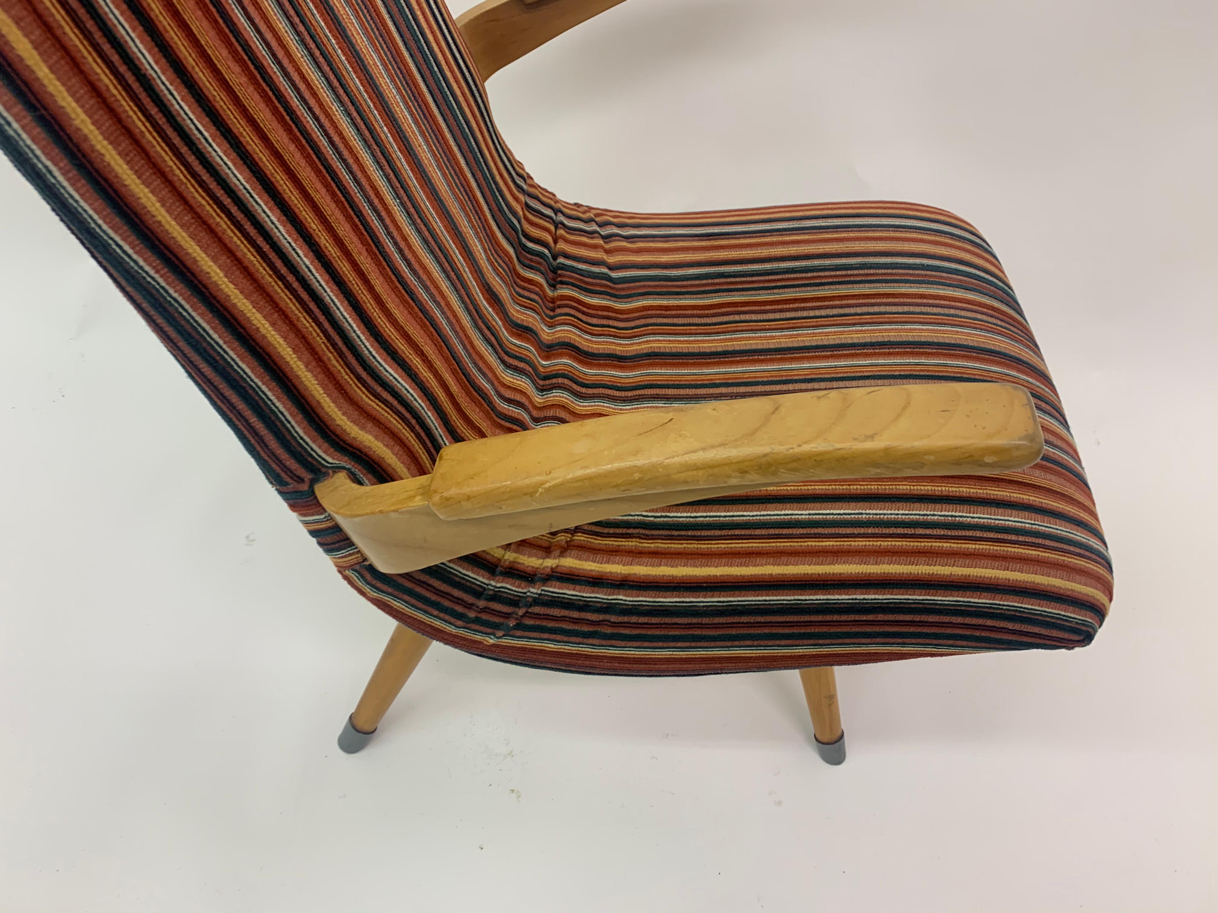 Mid-20th Century Rare 1950’s C Van Os, Culemborg Dutch Design Lounge Chair