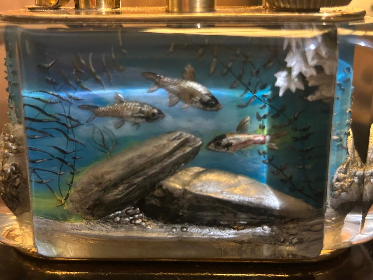 Rare briquet Dunhill Aquarium Half-Giant des années 1950 en vente 3