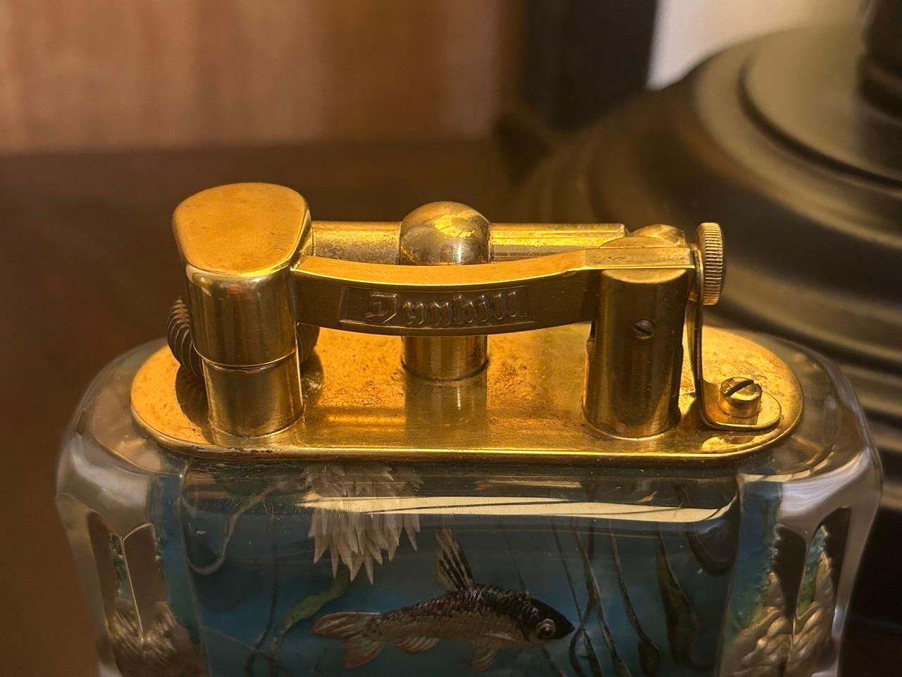 Rare 1950s Dunhill Aquarium Half-Giant Lighter In Good Condition In Hong Kong, HK