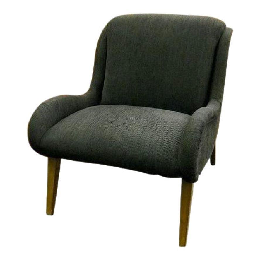 Upholstery 1950s Italian Mid-Century Modern Lounge Chair Attributed to Marco Zanuso For Sale