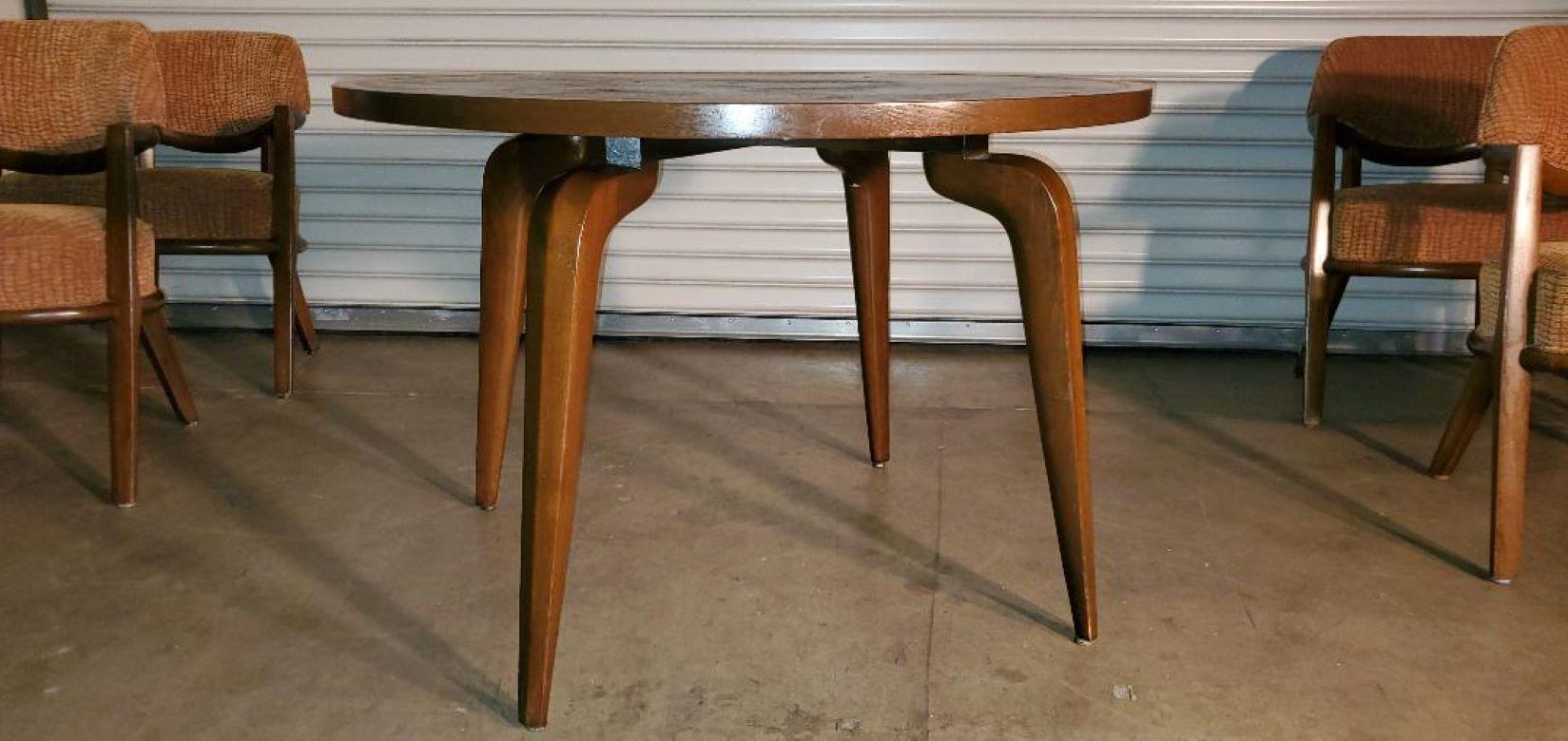 RARE 1950s Maurice Bailey Monteverdi Young Card Table & 4 Maurice Bailey Chairs For Sale 2