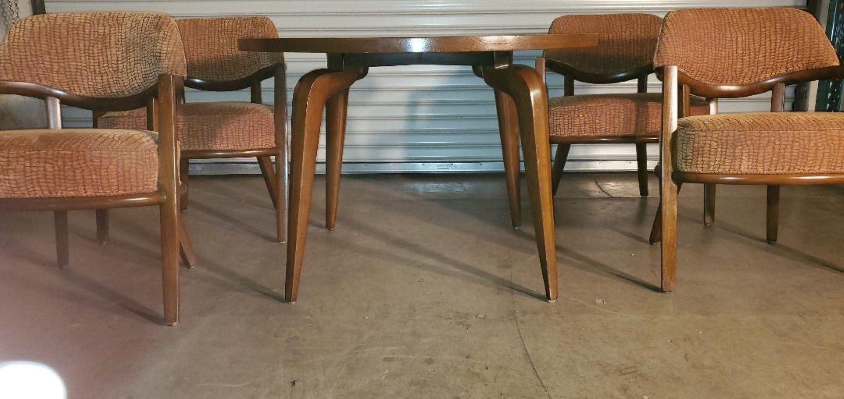 RARE 1950s Maurice Bailey Monteverdi Young Card Table & 4 Maurice Bailey Chairs For Sale 9