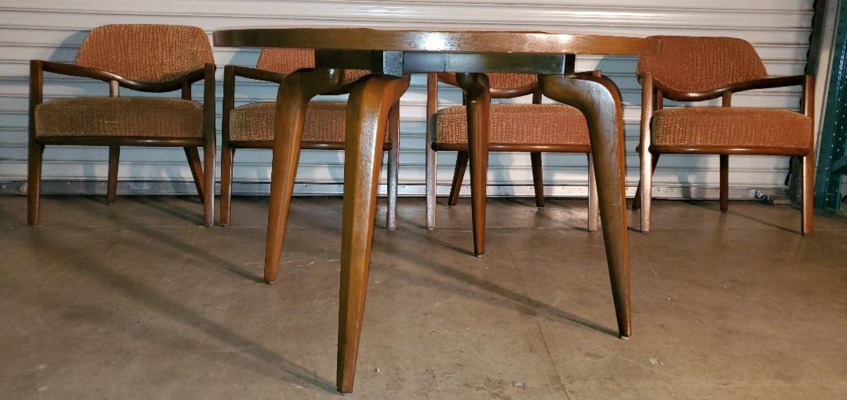 RARE 1950s Maurice Bailey Monteverdi Young Card Table & 4 Maurice Bailey Chairs For Sale 11