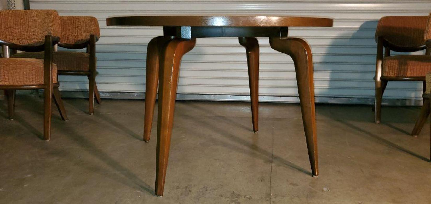 RARE 1950s Maurice Bailey Monteverdi Young Card Table & 4 Maurice Bailey Chairs For Sale 1