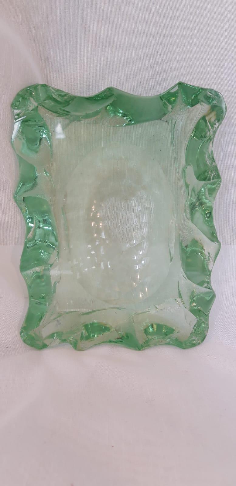 Rare 1950s Max Ingrand for Fontana Arte Cut Glass Vide Poche/Bowl/Dish For Sale 6