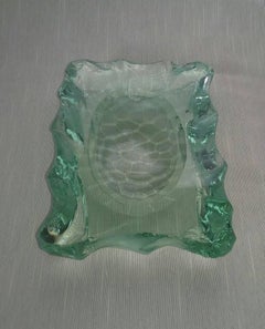 Rare 1950s Max Ingrand for Fontana Arte Cut Glass Vide Poche/Bowl/Dish