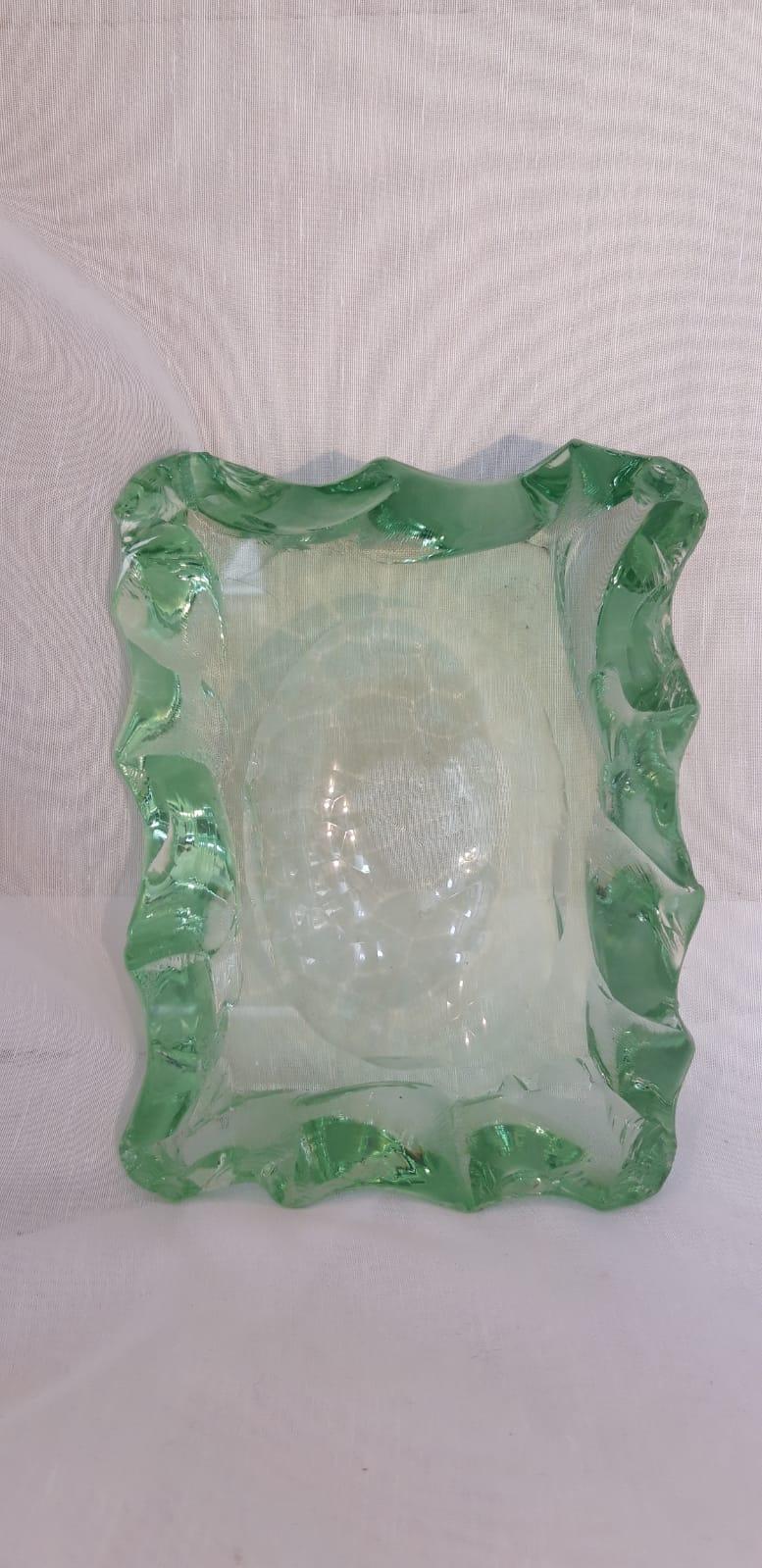 Rare 1950s Max Ingrand for Fontana Arte Cut Glass Vide Poche/Bowl/Dish For Sale 4