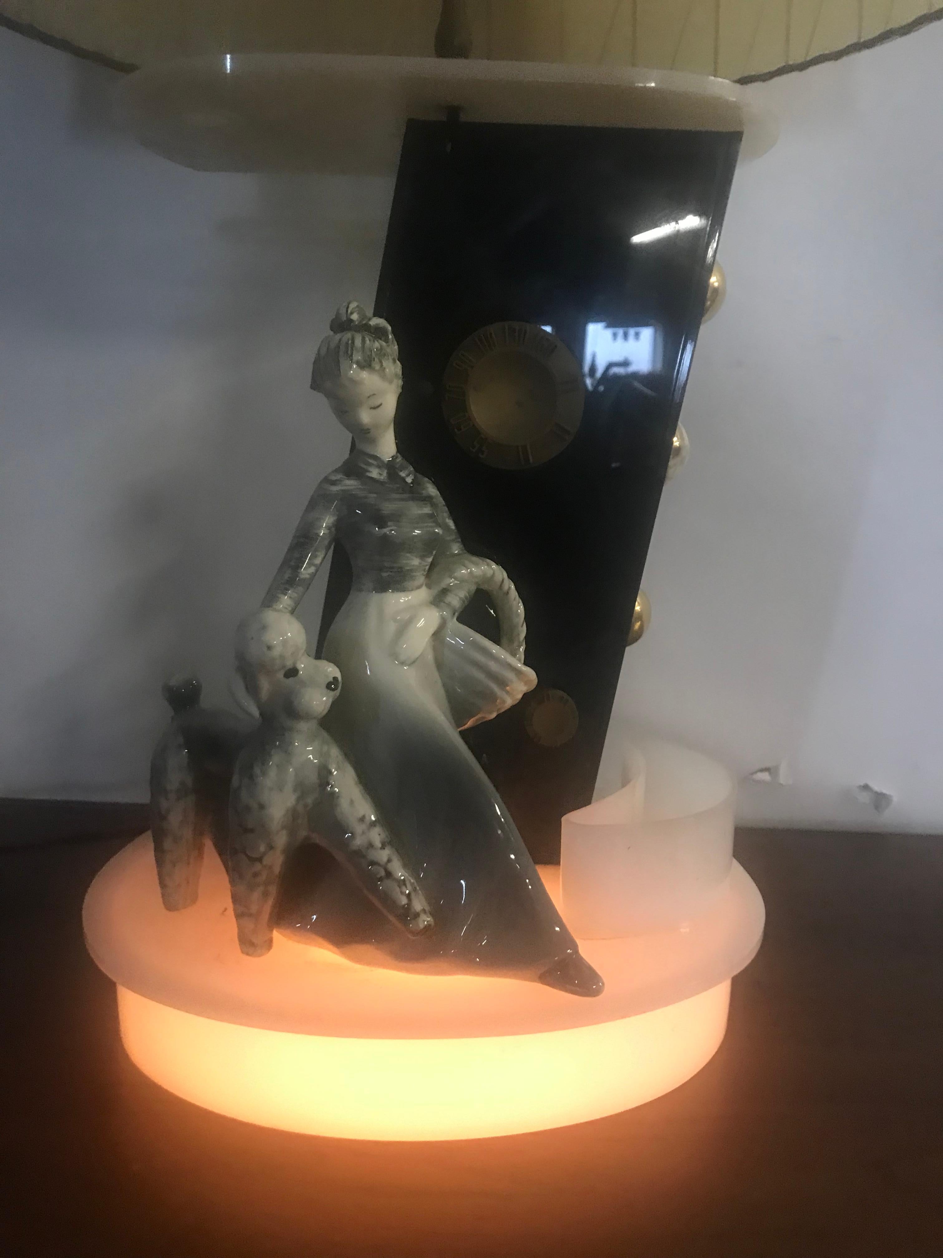 vintage poodle lamp