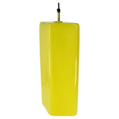Seltene gelbe Murano-Glas-Hängeleuchte aus den 1950er Jahren, die Gino Vistosi zugeschrieben wird