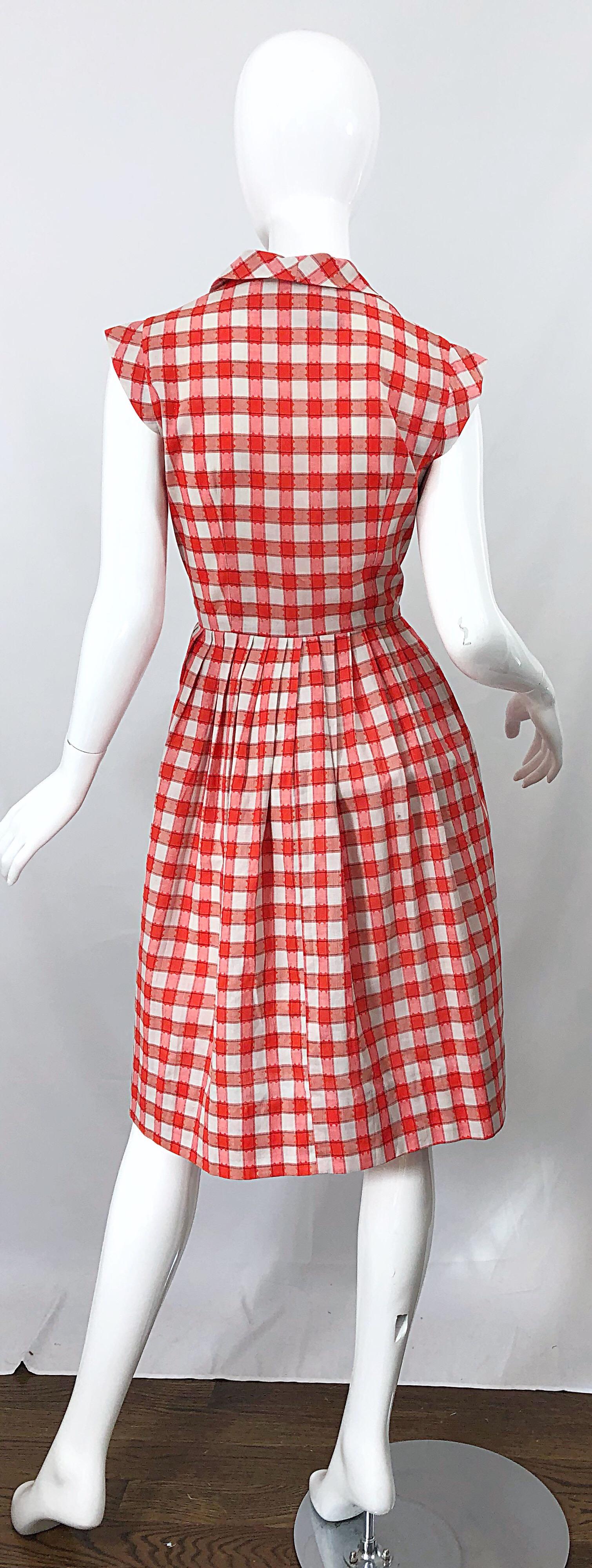red checkered dress