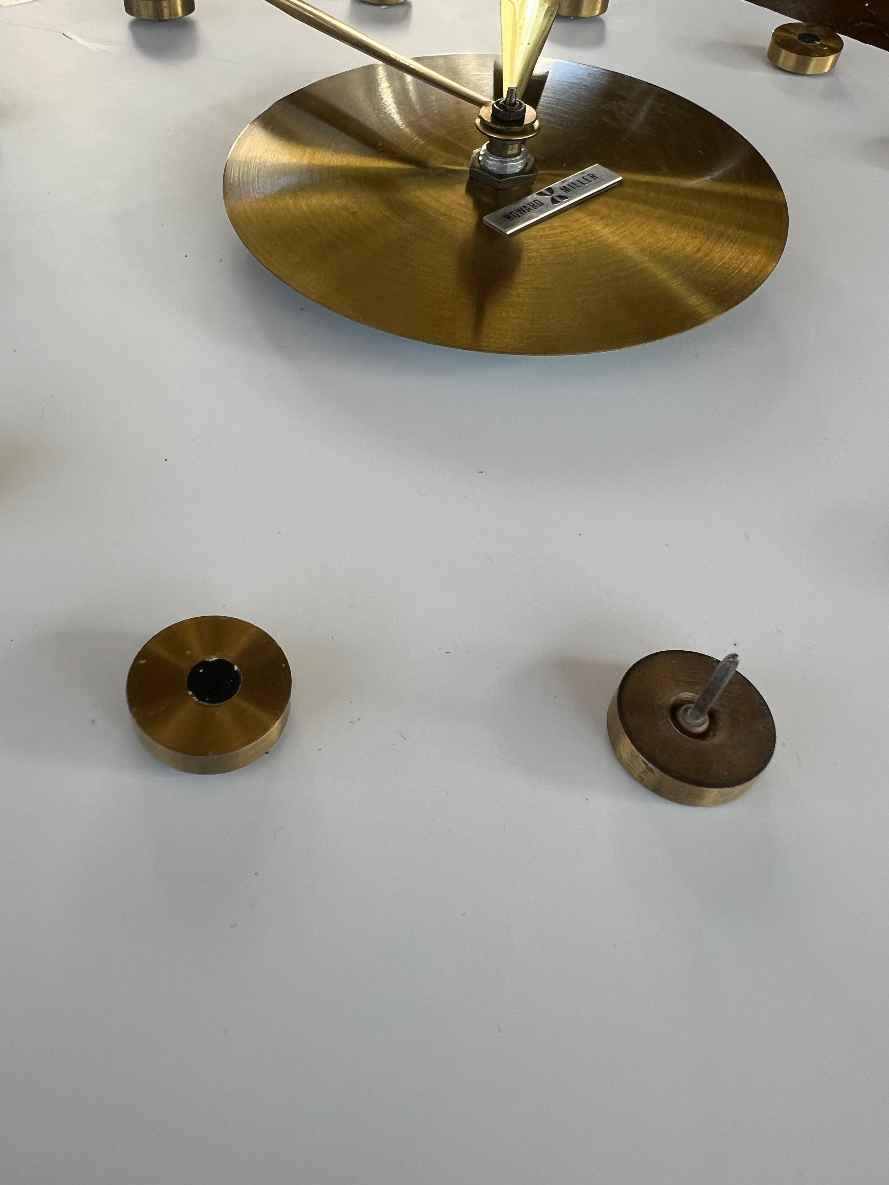 Rare 1950’s Satin Brass Wall Clock by George Nelson for Howard Miller (Mitte des 20. Jahrhunderts) im Angebot