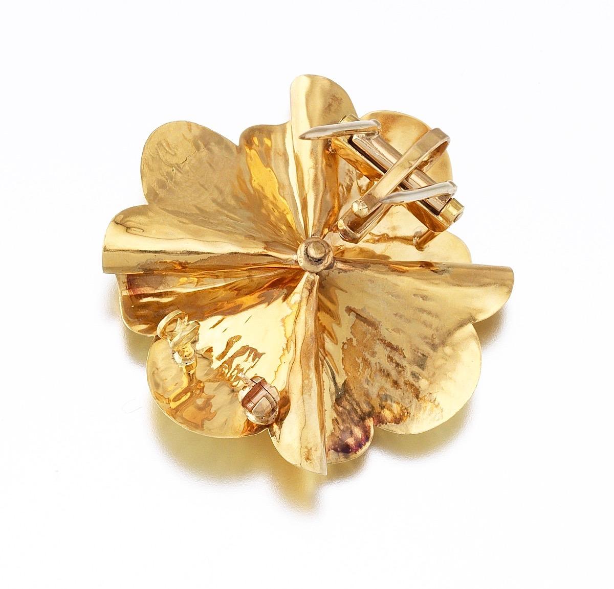 Rare 1950s Tiffany & Co. 18 Karat Diamond  Pin Brooch  Necklace Pendant 3