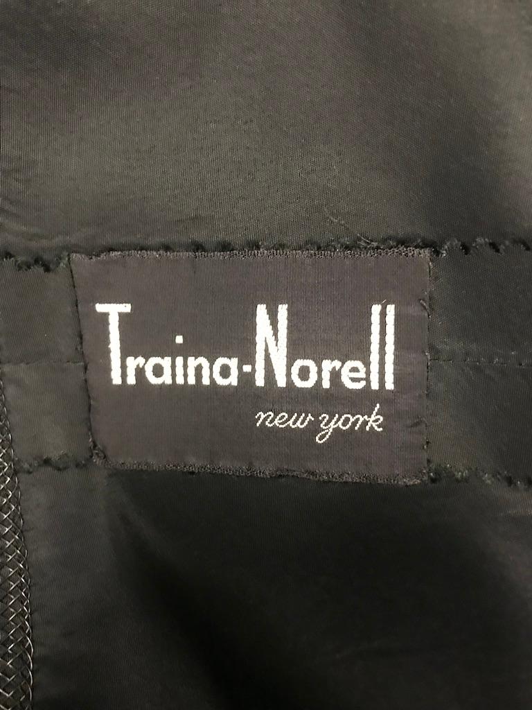 Rare 1950s Traina-Norell Black Halter Day Dress For Sale 2