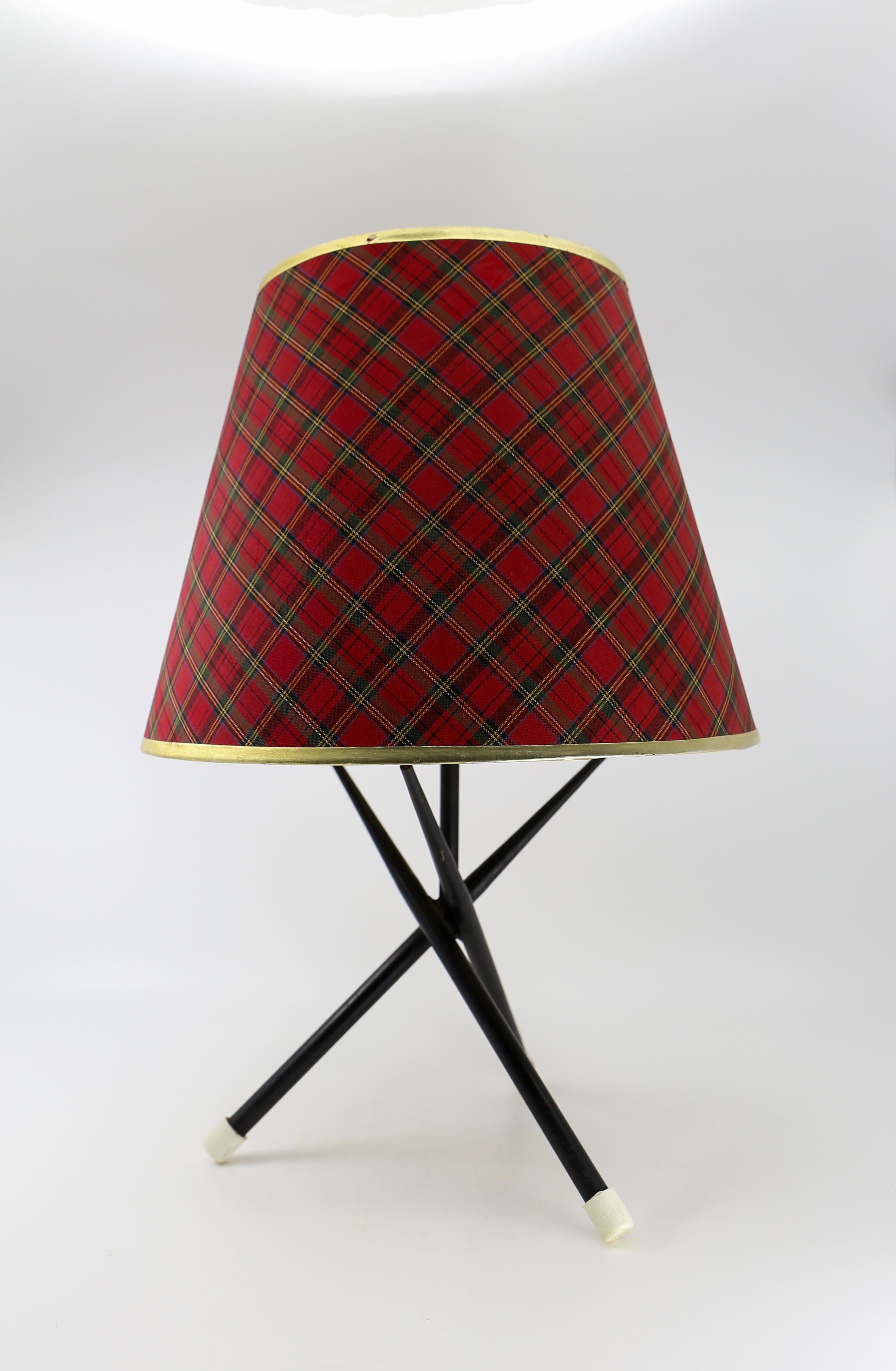 Italian Rare 1950s Tripod Table Lamp For Sale