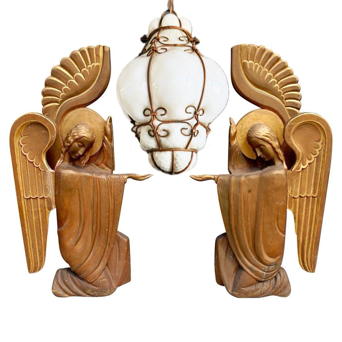 Rare pendentif vénitien en verre opalin de Murano des années 1950 avec cadre en fer forgé, Italie en vente 10