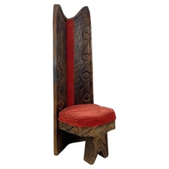 Rare chaise trône Witco à haut dossier des années 1950 par William Westenhaver