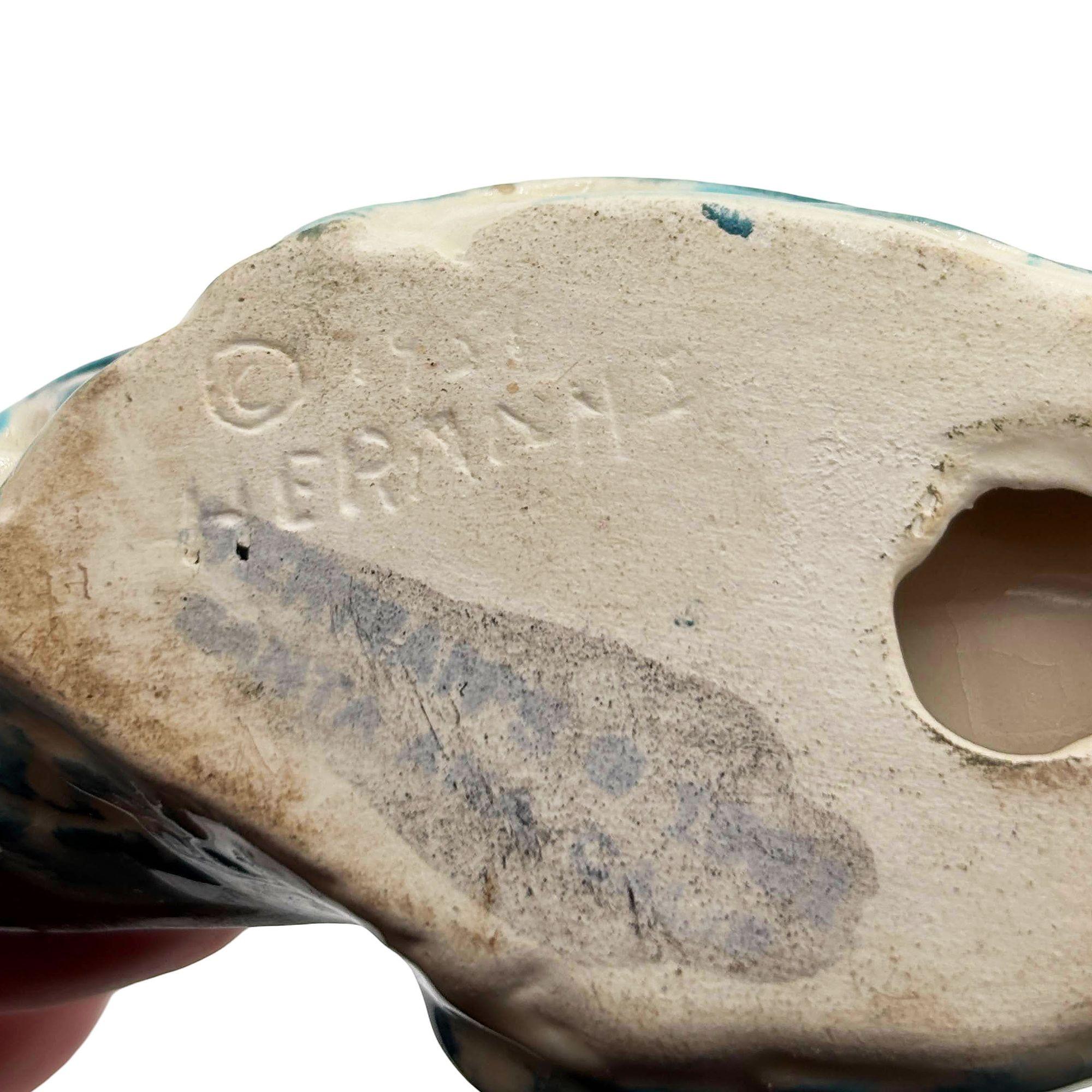 RARE 1951 Twin Surfer Keramik Salz- und Pfefferstreuer Set von Herman's (Mitte des 20. Jahrhunderts) im Angebot