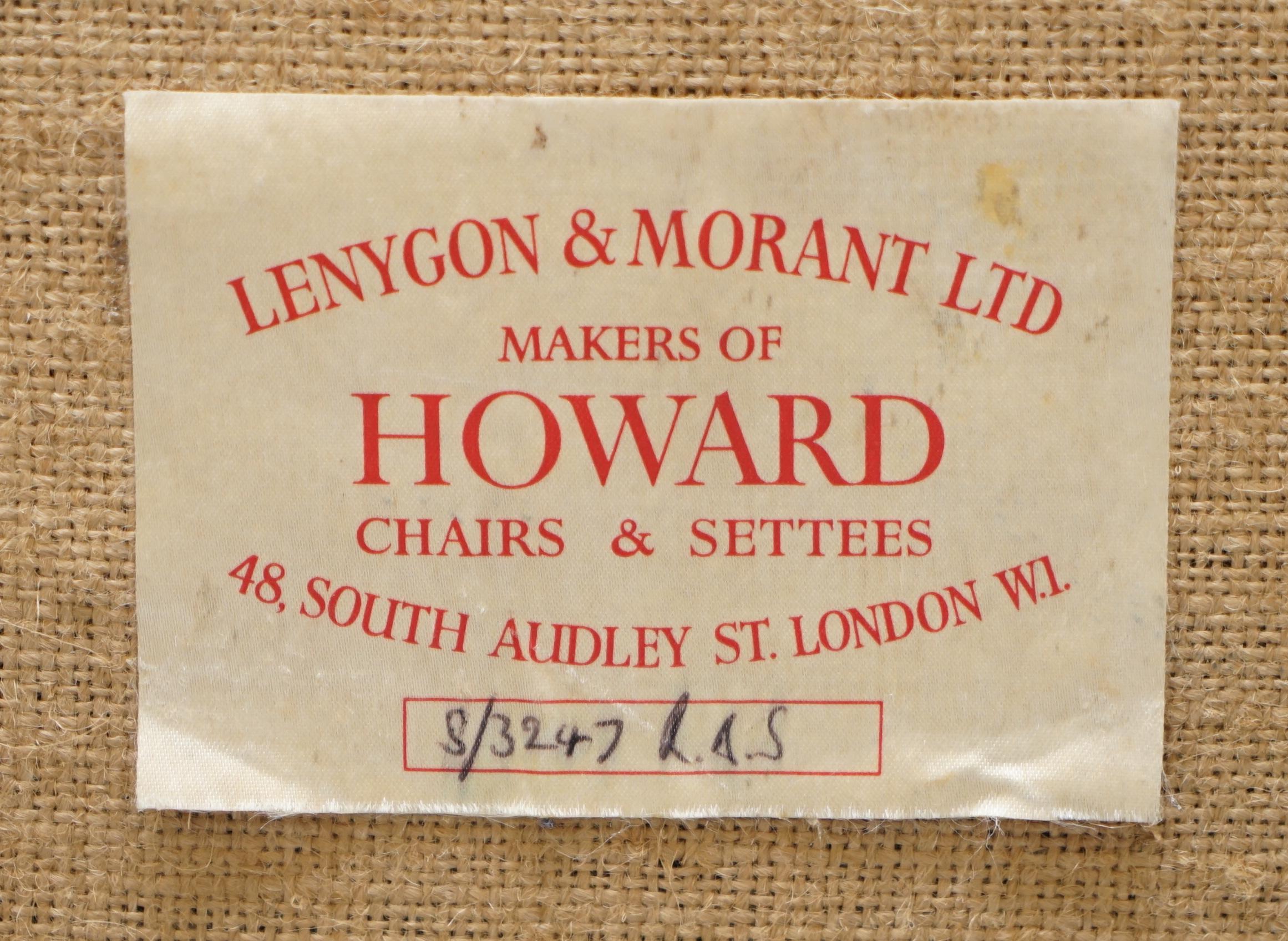We are delighted to offer for sale this lovely original 1954-1959 Howard & Son’s armchair retailed through Lenygon & Morant LTD 48 South Audley St London W1

A very good looking well made and decorative armchair, it has the original label to the