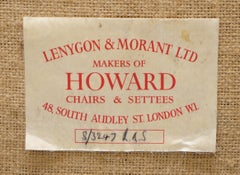 Rare 1954-1959 Howard & Son's Lenygon & Morant Armchair Original Ticking Fabric
