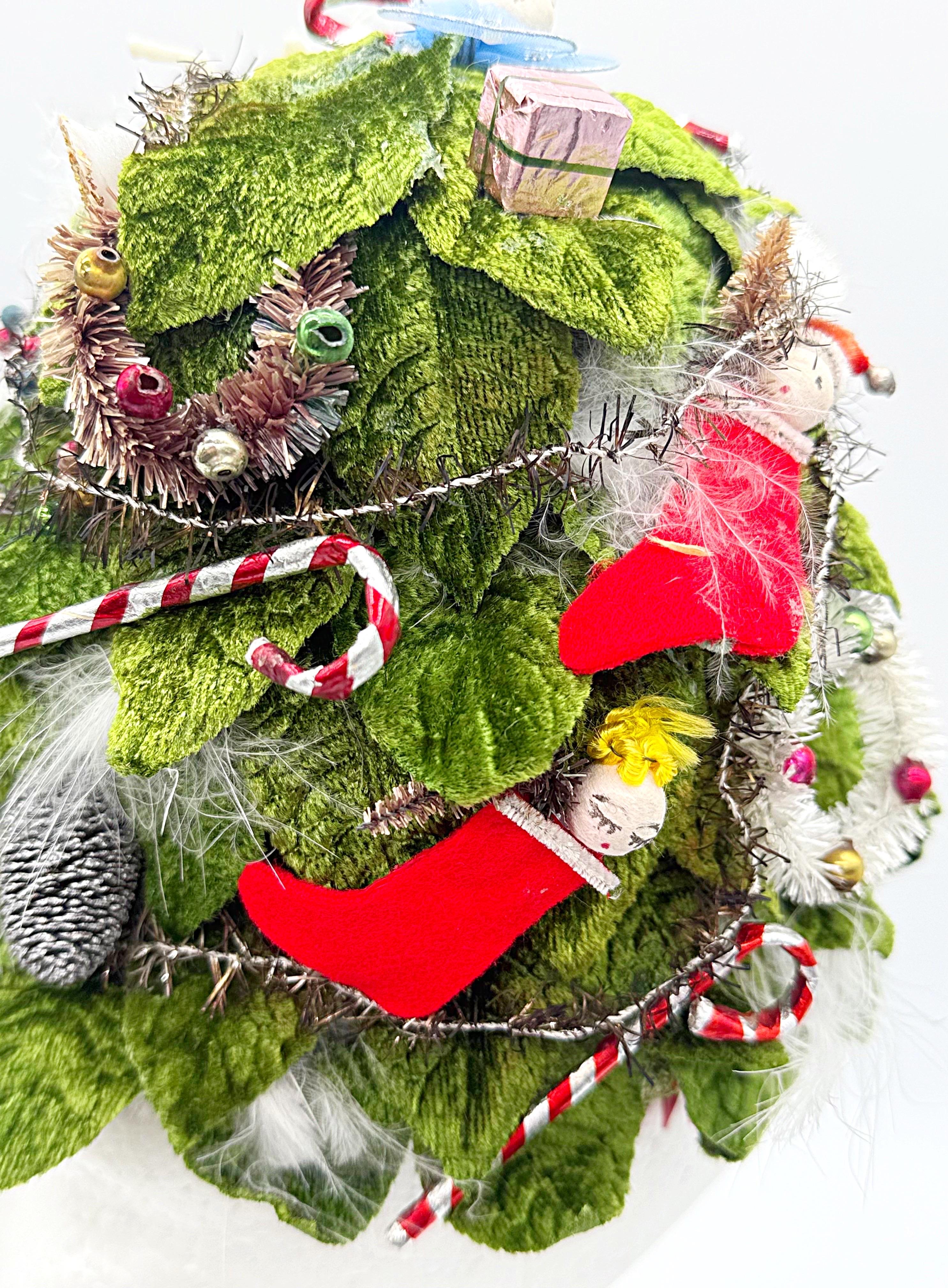 Rare 1960s Adolfo for Saks 5th Avenue Novelty Vintage 60s Christmas Holiday Hat en vente 9