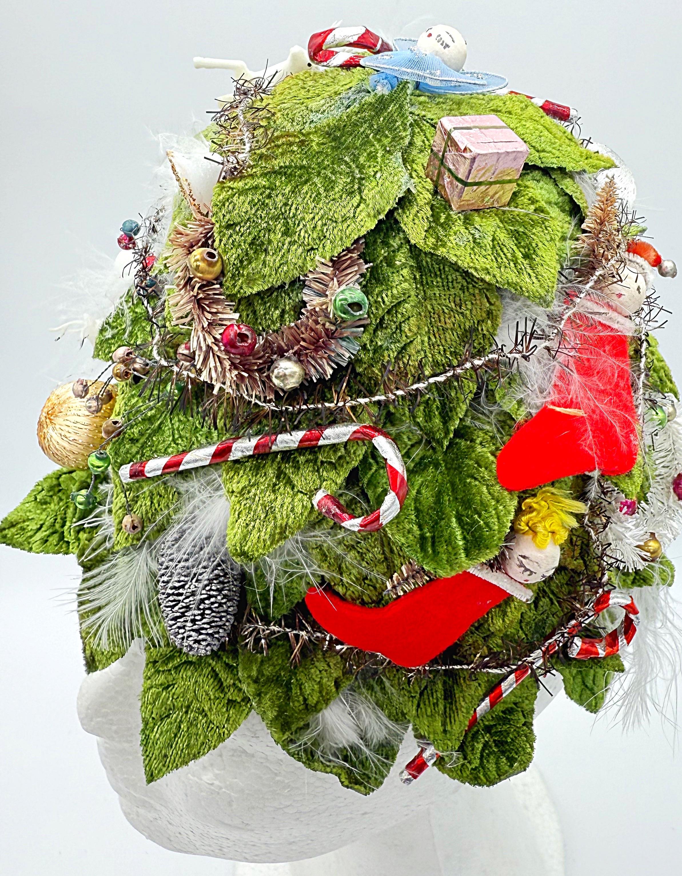 Rare 1960s Adolfo for Saks 5th Avenue Novelty Vintage 60s Christmas Holiday Hat en vente 12