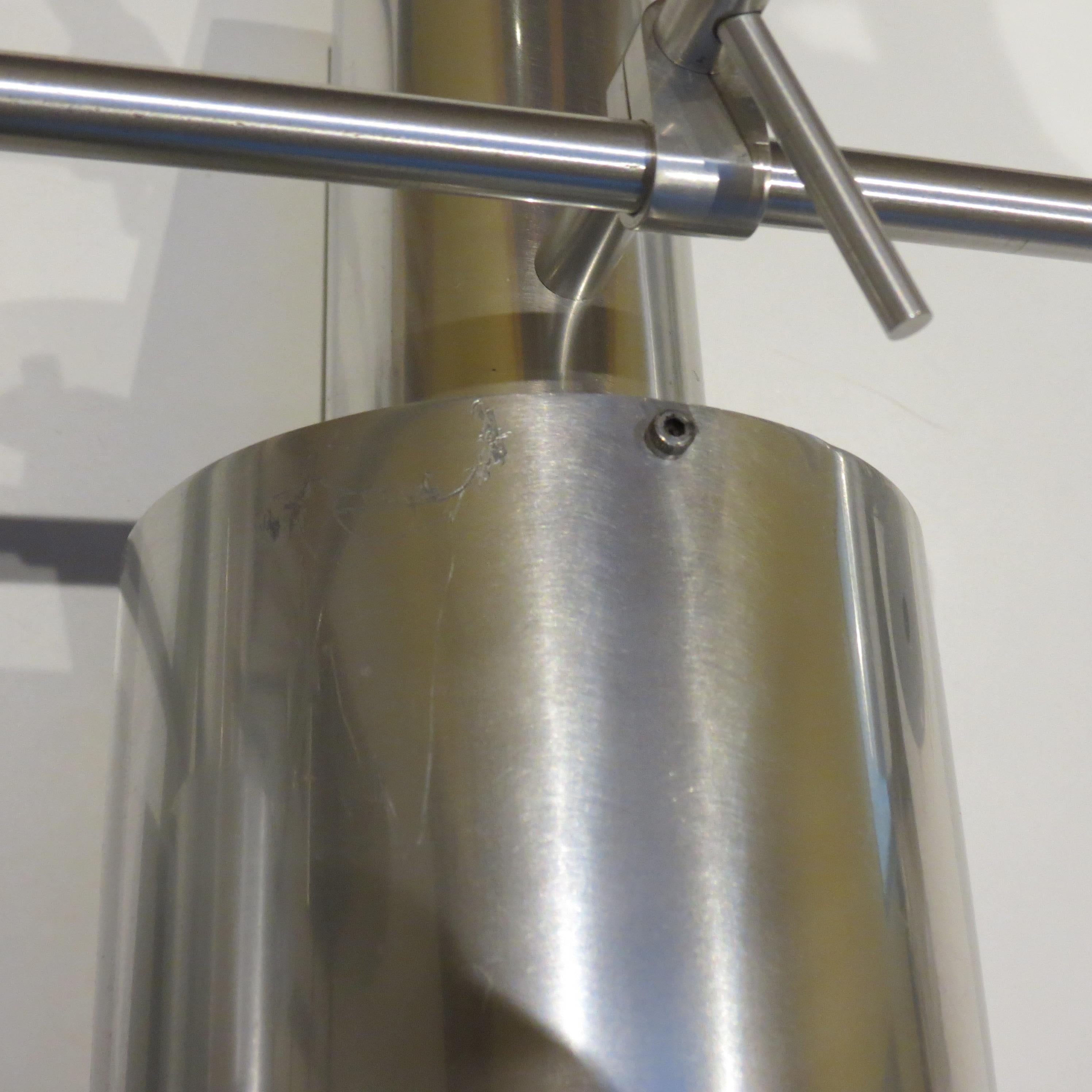 Mid-Century Modern Rare 1960s Aluminium Ceiling Light Peter Nelson Architectural Lighting 2 availa For Sale