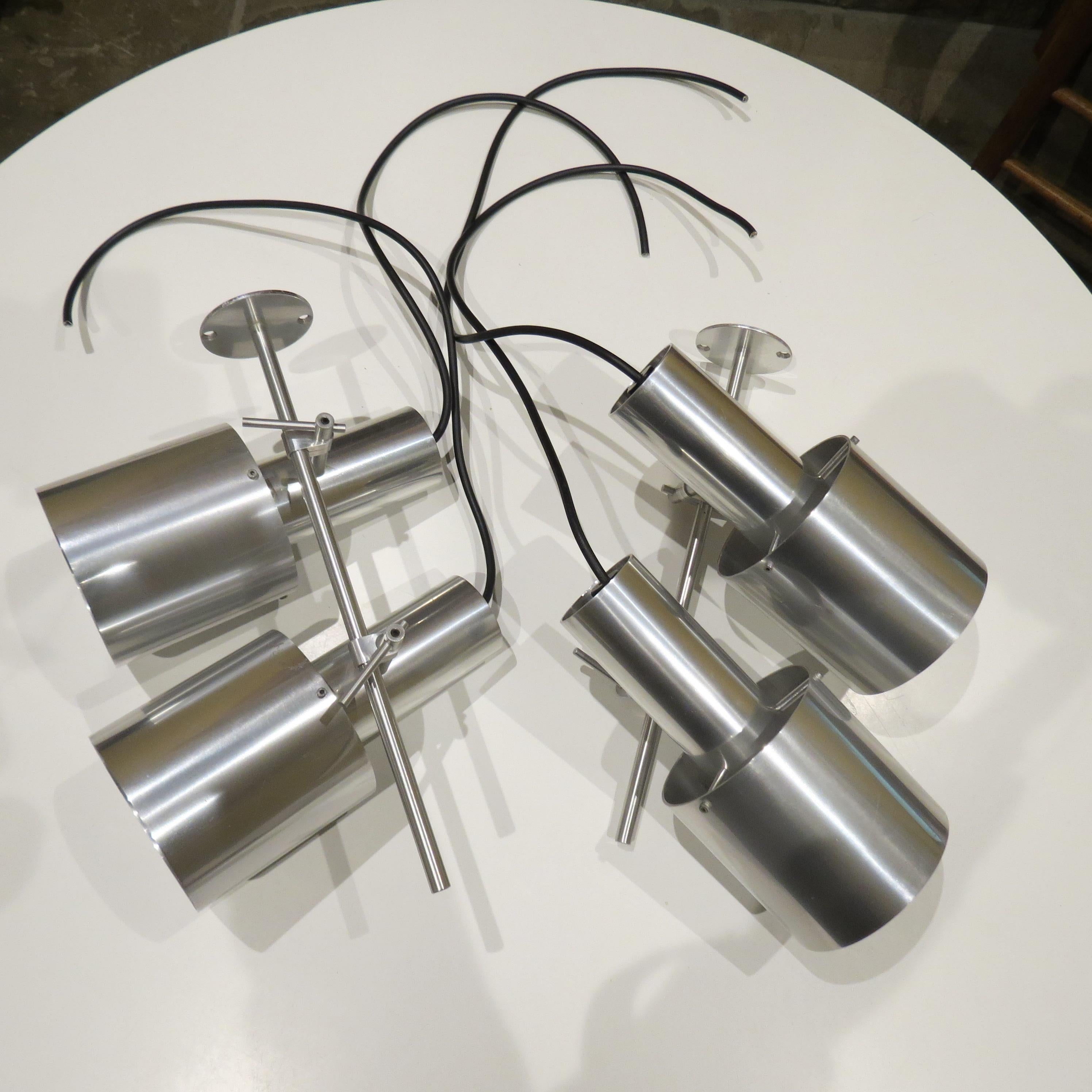 Rare 1960s Aluminium Ceiling Light Peter Nelson Architectural Lighting 2 availa In Good Condition For Sale In Stow on the Wold, GB
