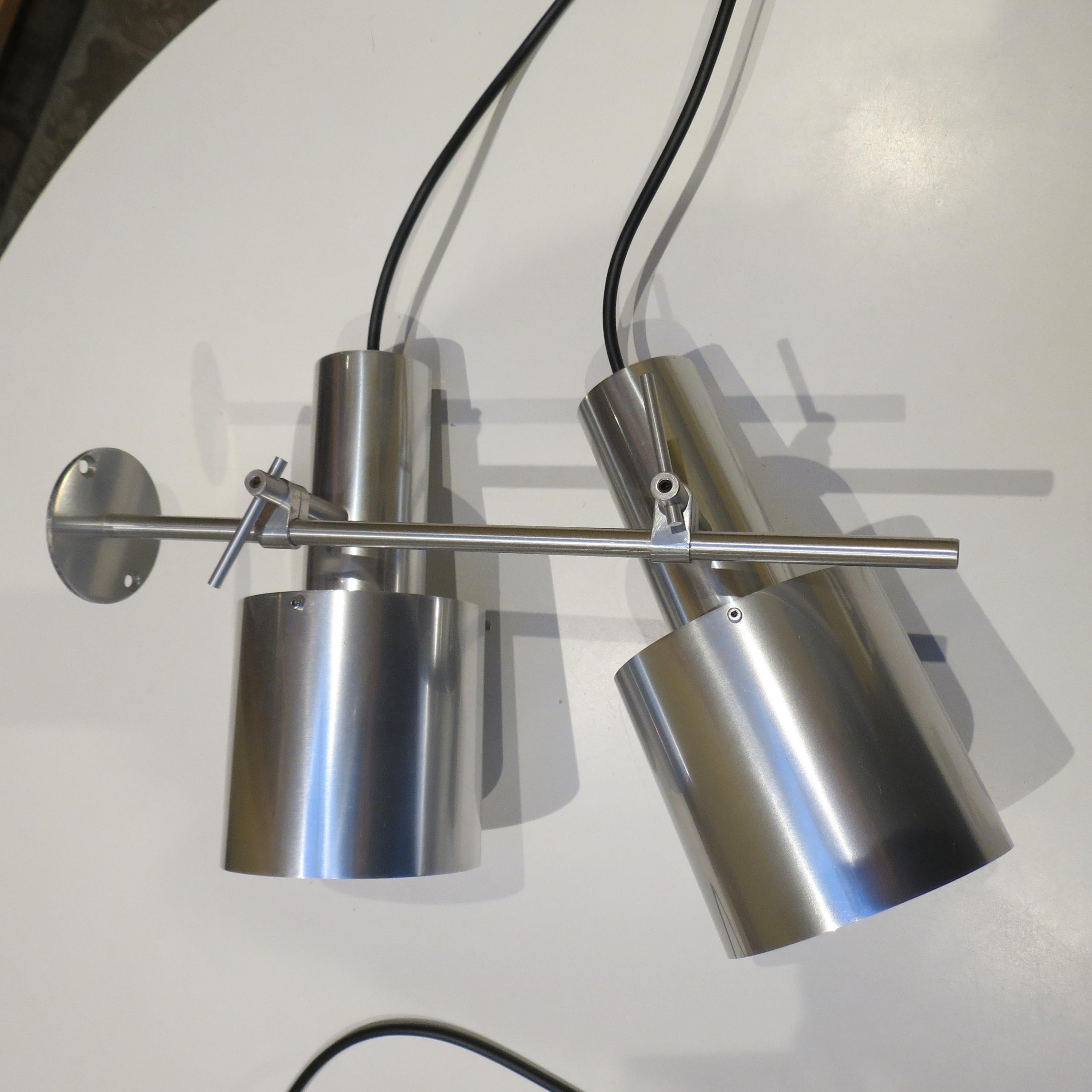 20th Century Rare 1960s Aluminium Ceiling Light Peter Nelson Architectural Lighting 2 availa For Sale