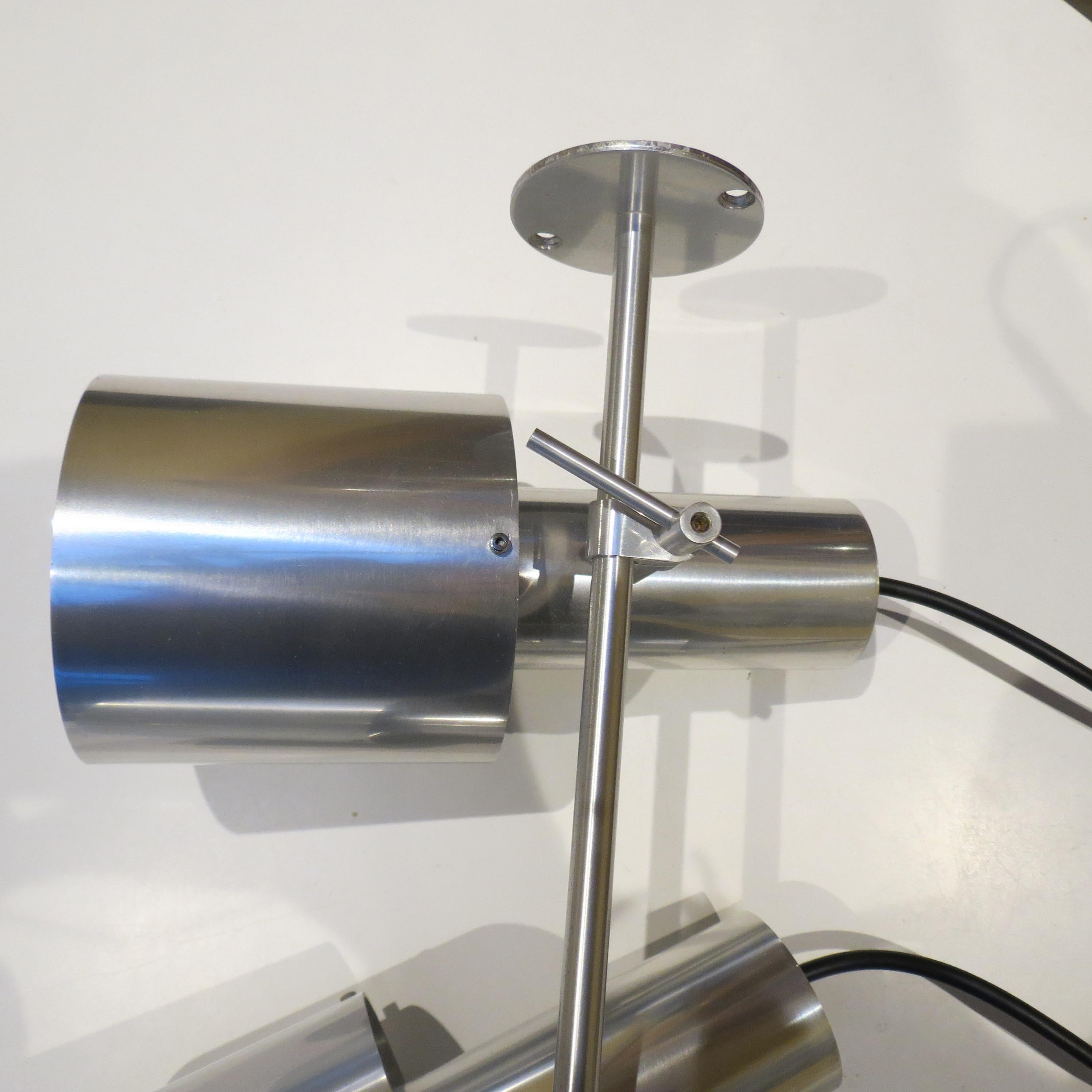 Aluminum Rare 1960s Aluminium Ceiling Light Peter Nelson Architectural Lighting 2 availa For Sale