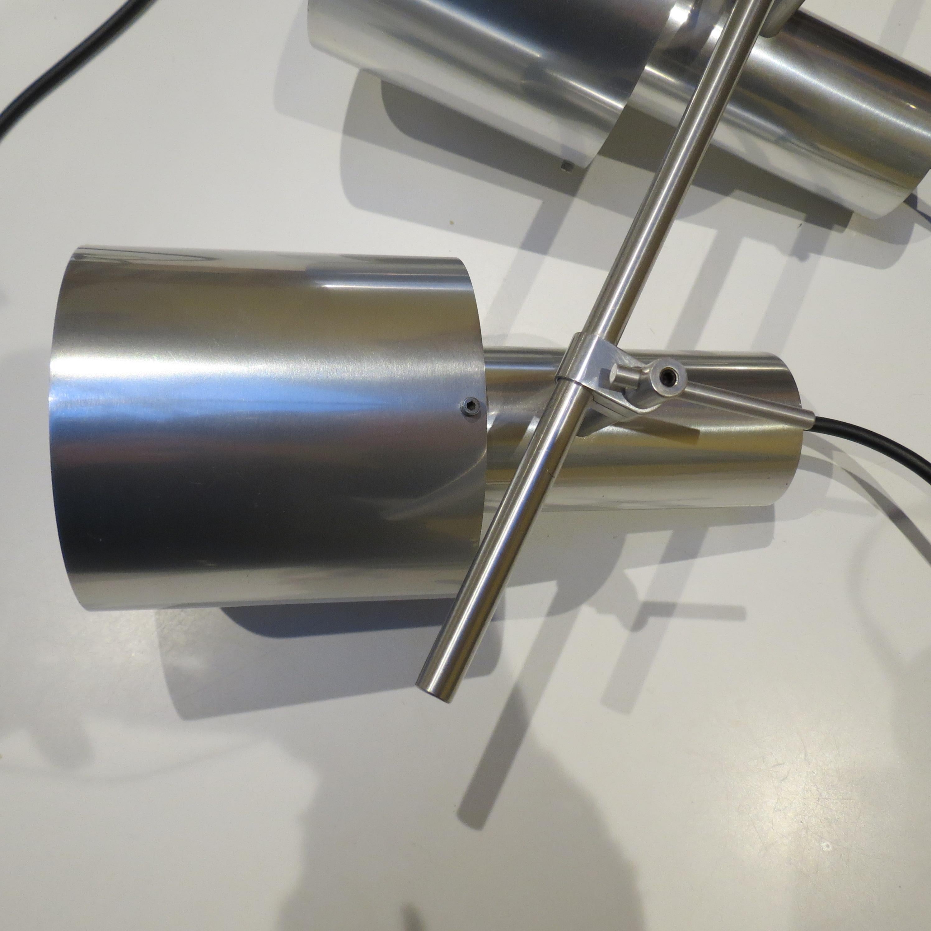 Rare 1960s Aluminium Ceiling Light Peter Nelson Architectural Lighting 2 availa For Sale 1