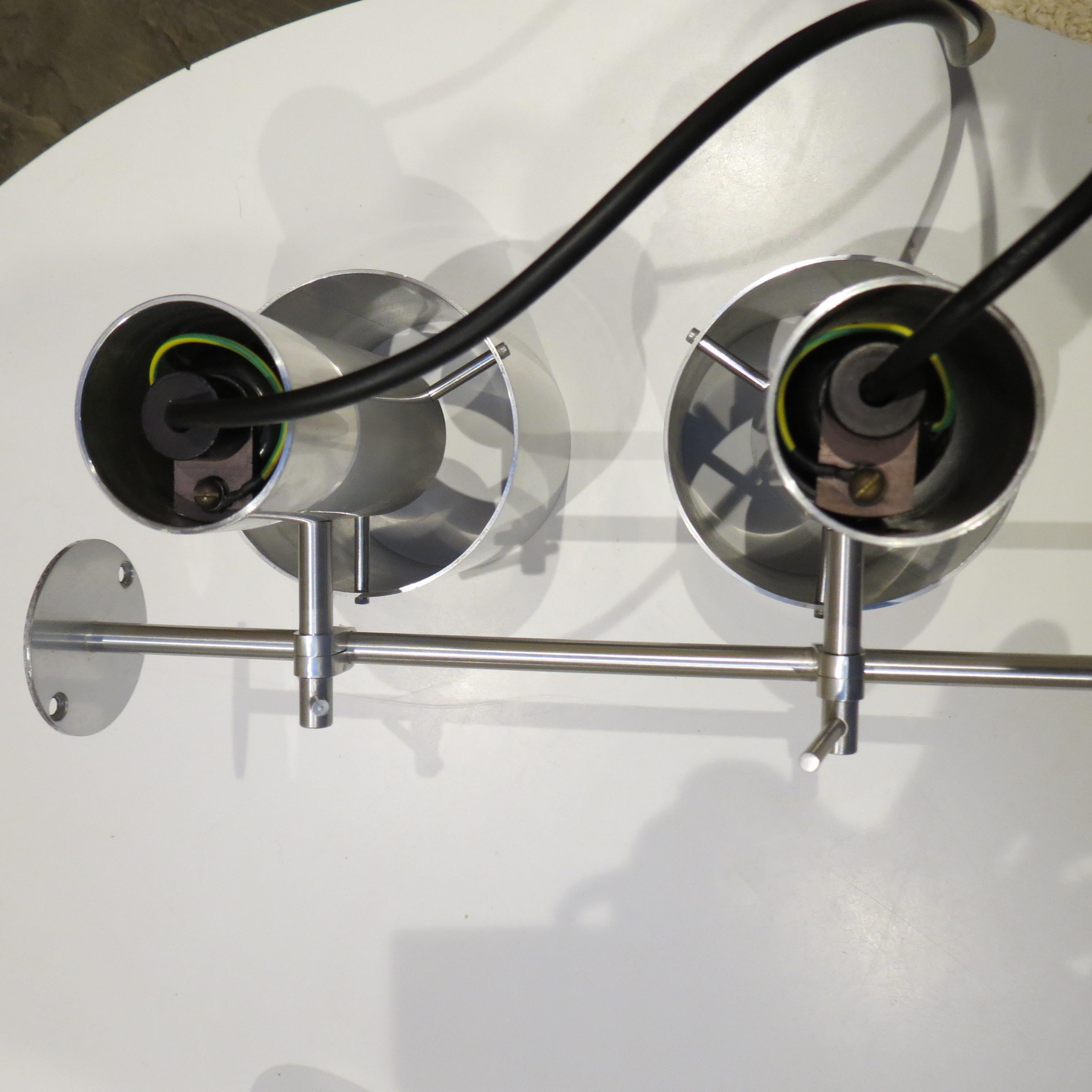 Rara lámpara de techo de aluminio de los años 60 Peter Nelson Architectural Lighting 2 availa en venta 7