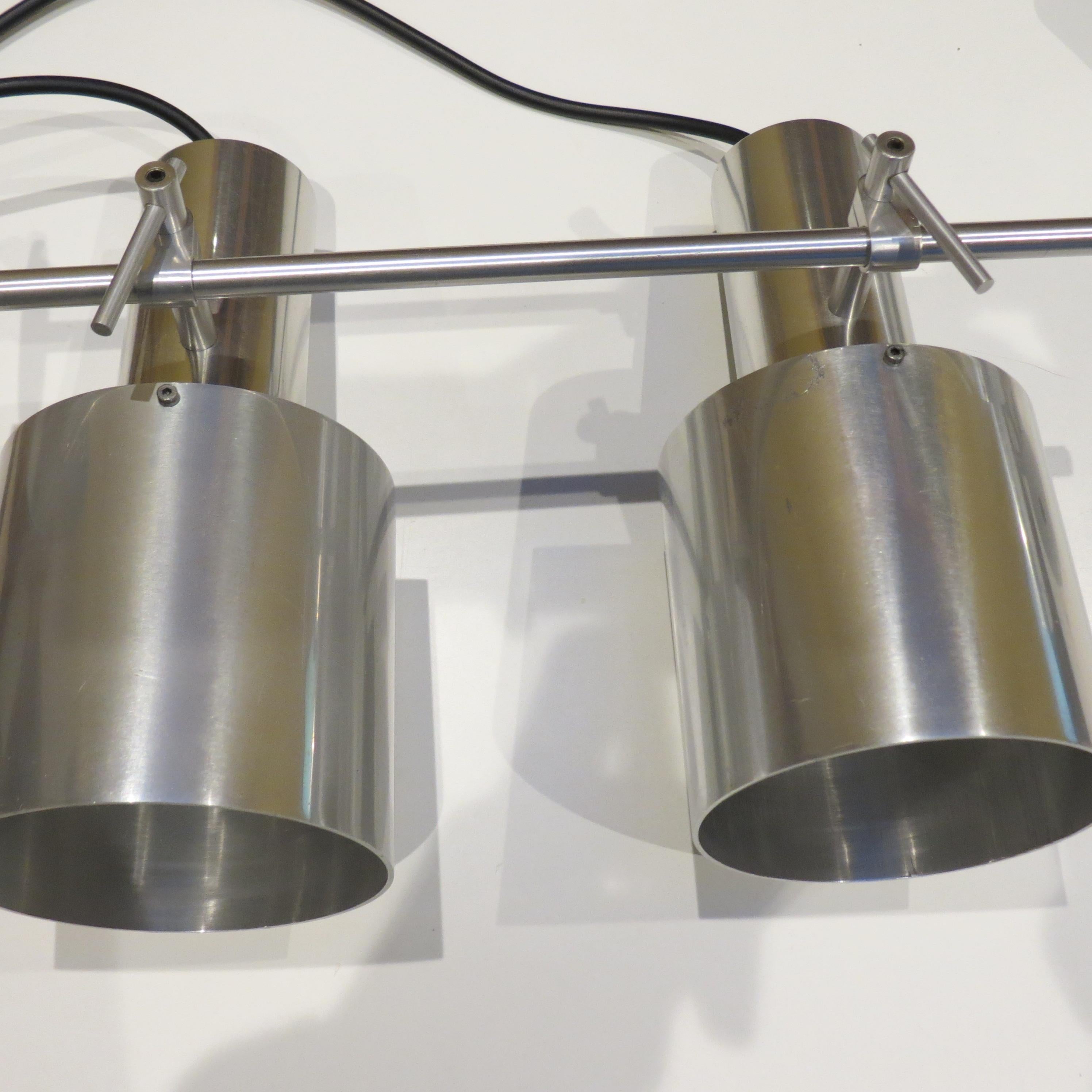 Rara lámpara de techo de aluminio de los años 60 Peter Nelson Architectural Lighting 2 availa en venta 11
