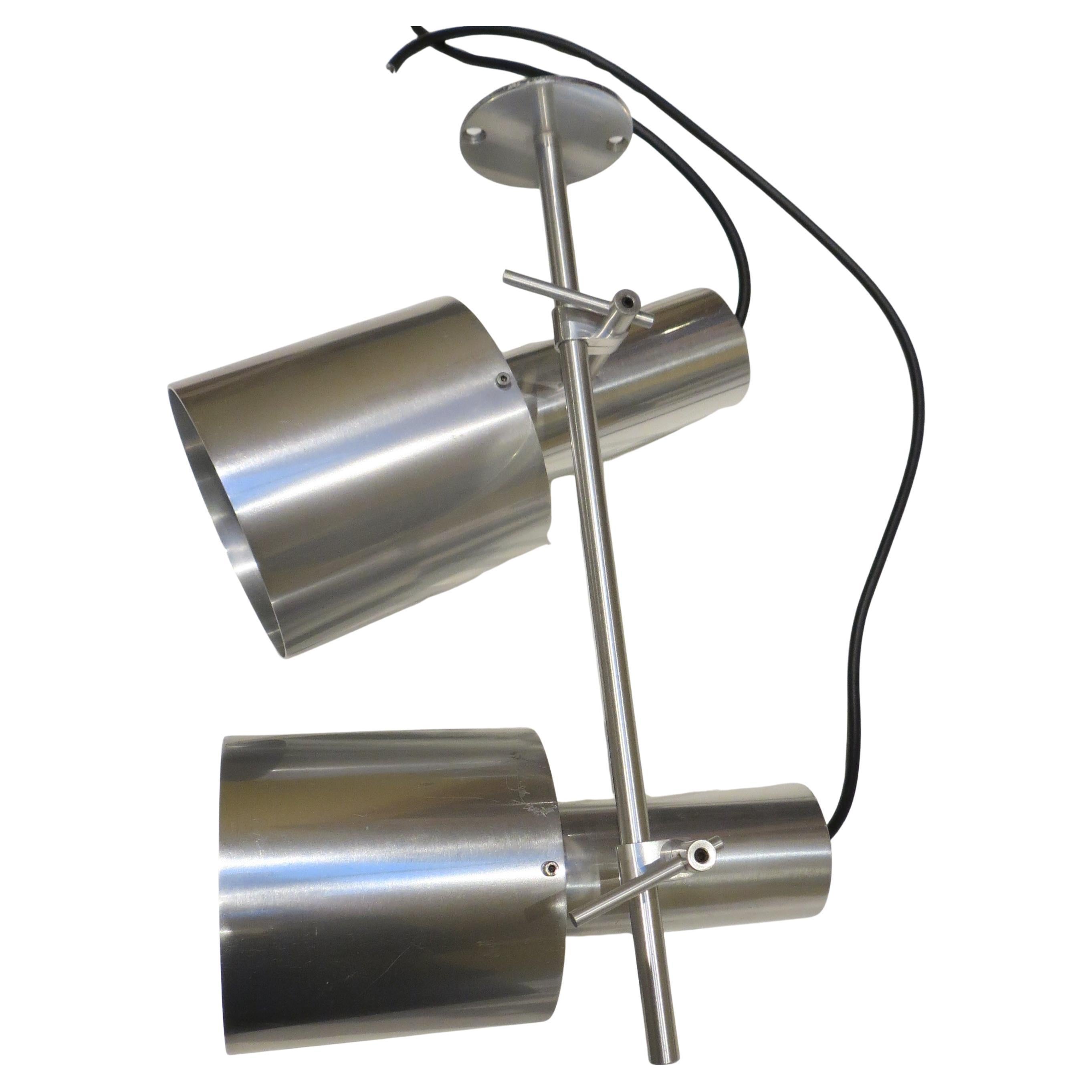 Rara plafoniera in alluminio degli anni '60 Peter Nelson Architectural Lighting 2 disponibile