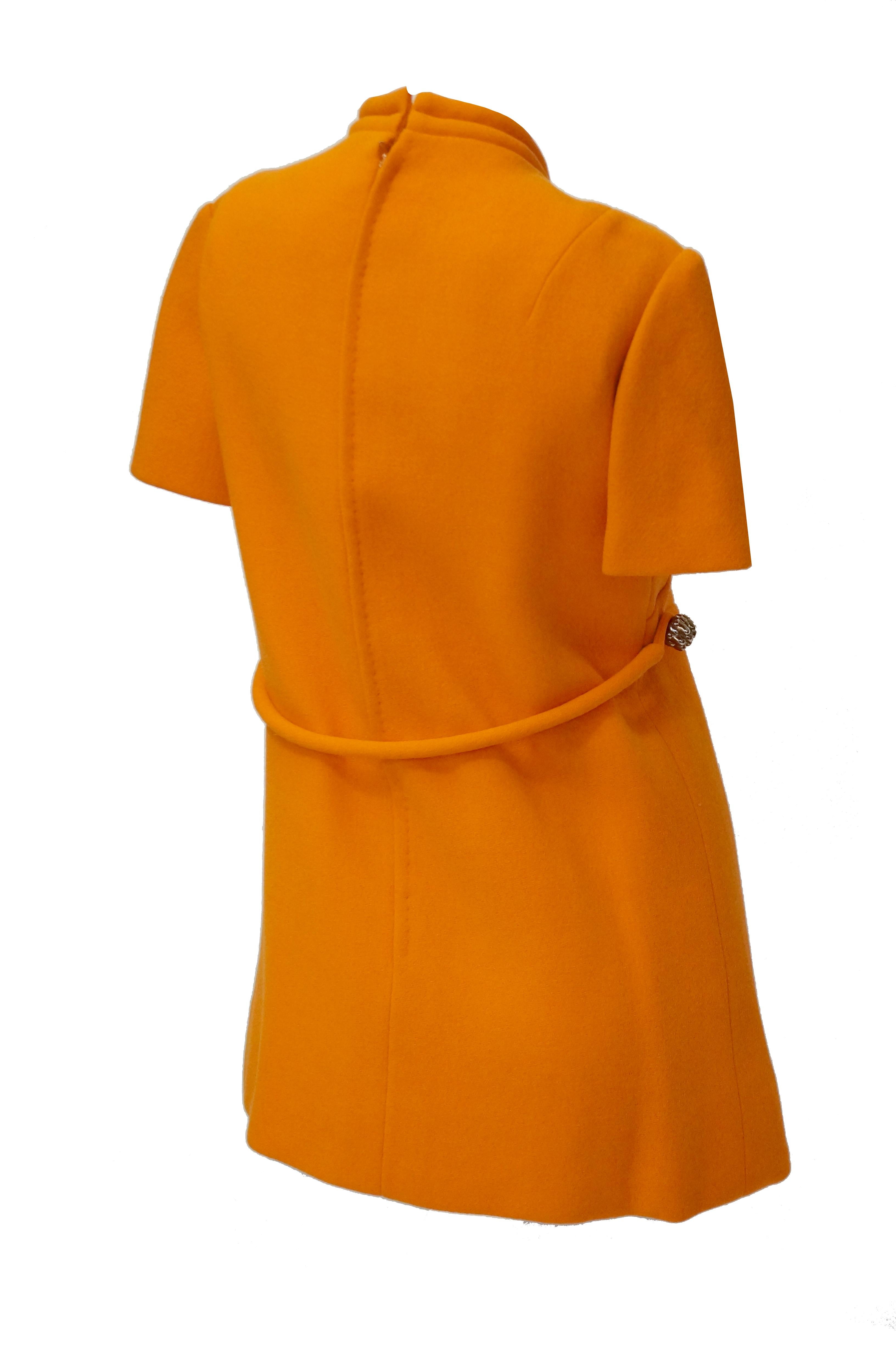 orange mod dress
