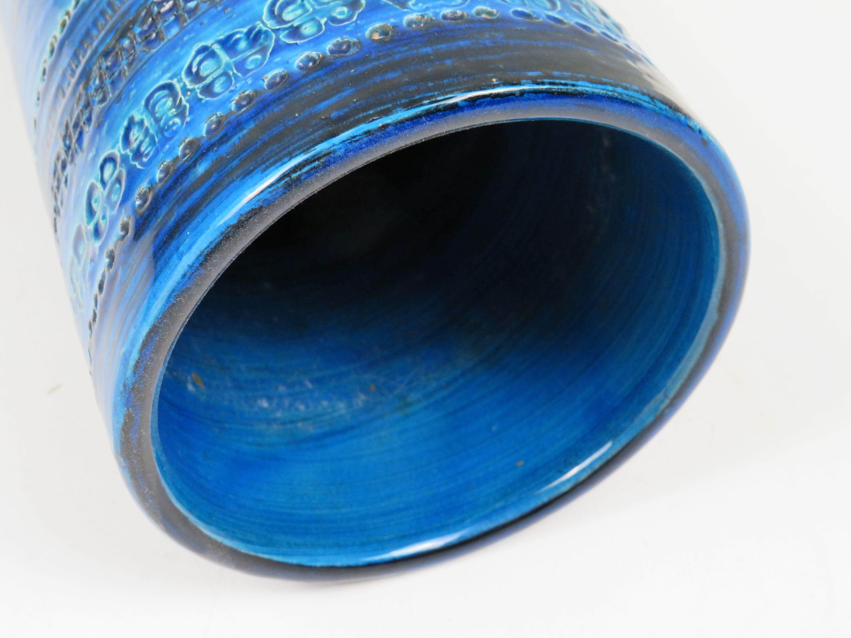 Ceramica Rare 1960s Bitossi Rimini Blue Ceramic Vase by Aldo Londi for Bitossi Ceramiche in vendita
