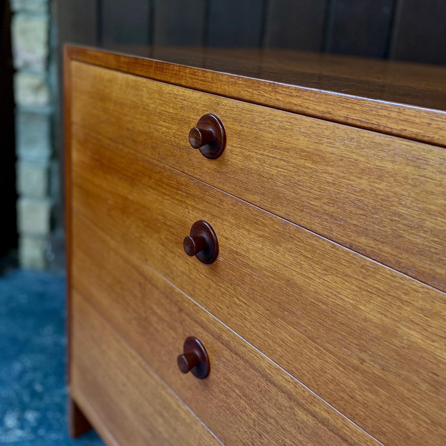 1960s Teak Dresser Scandes Mountain Cabin Chest of Drawers For Sale 1