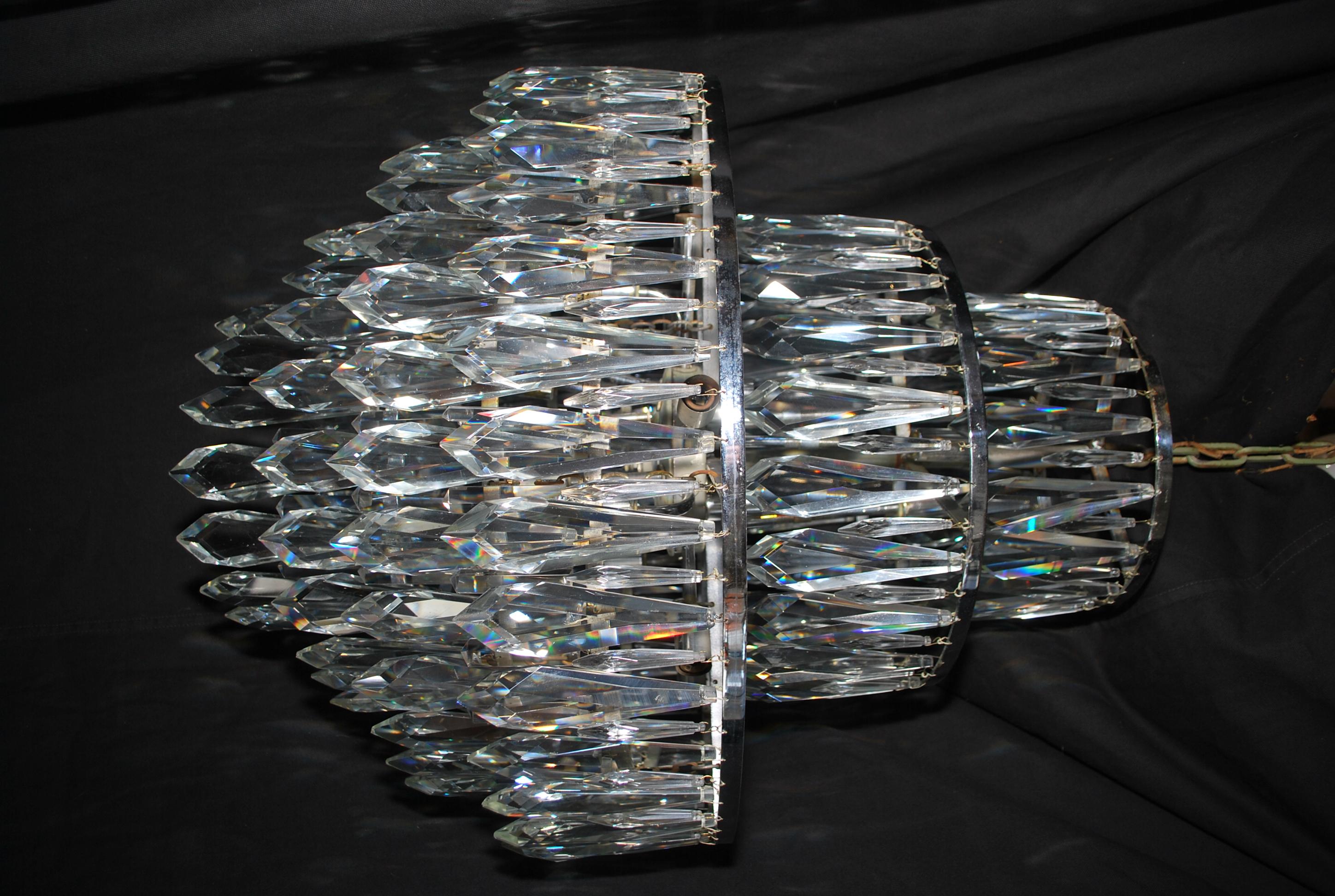 Rare 1960's Crystal Chandelier For Sale 2