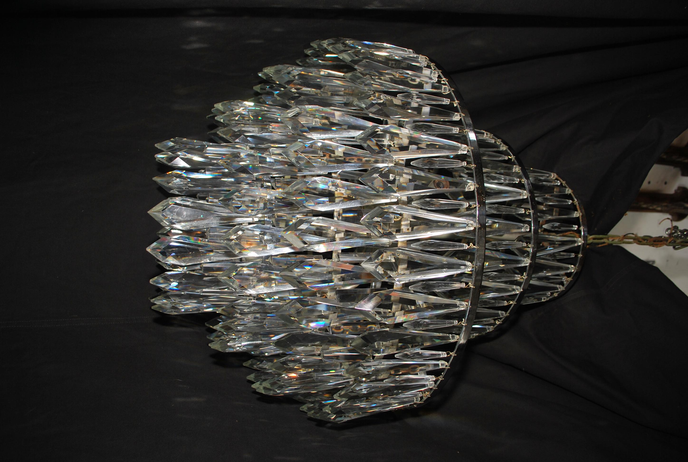 Rare 1960's Crystal Chandelier For Sale 3
