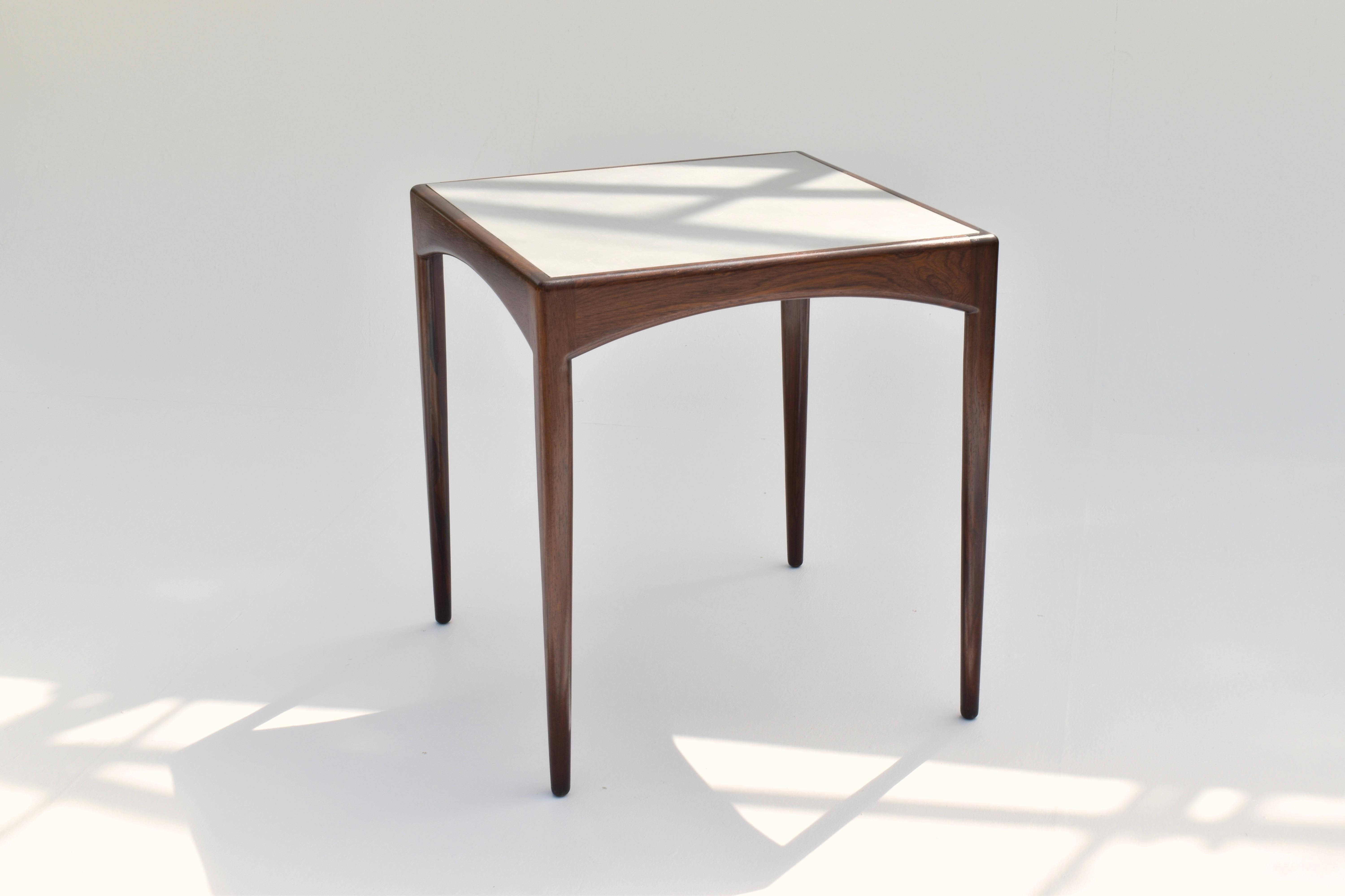 Raro tavolo danese del 1960 in legno di palissandro e acciaio Kristian Vedel Modus in vendita 5