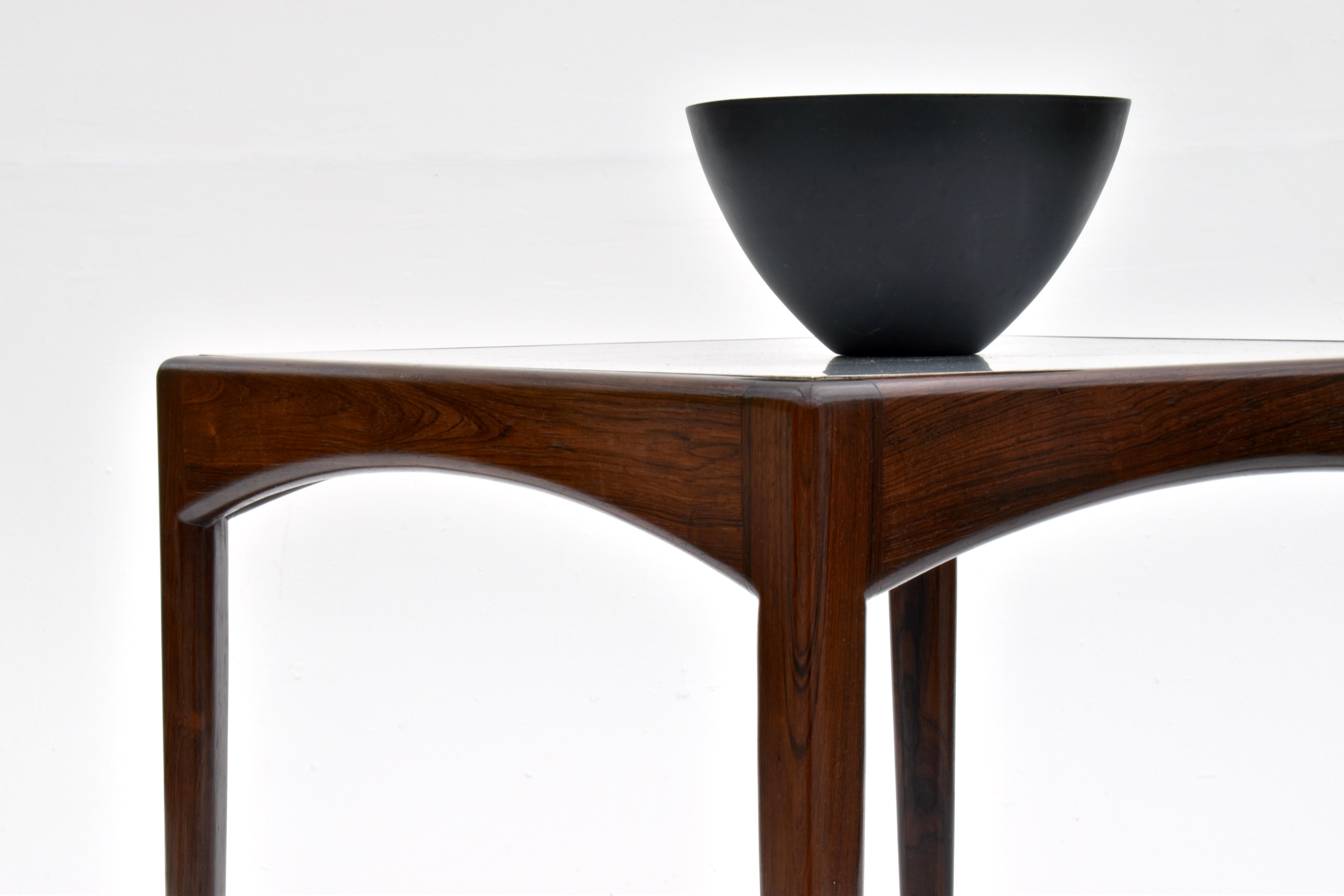 Raro tavolo danese del 1960 in legno di palissandro e acciaio Kristian Vedel Modus in vendita 1