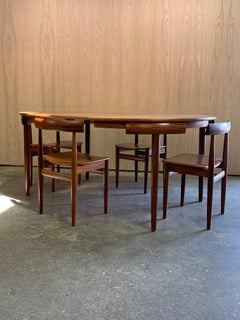 Rare 1960s Danish Teak “Roundette” Dining Set by Hans Olsen for Frem Rojle