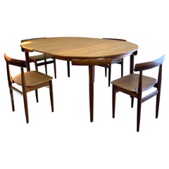 Raro set da pranzo "Roundette" in teak danese degli anni '60 di Hans Olsen per Rojle Frem