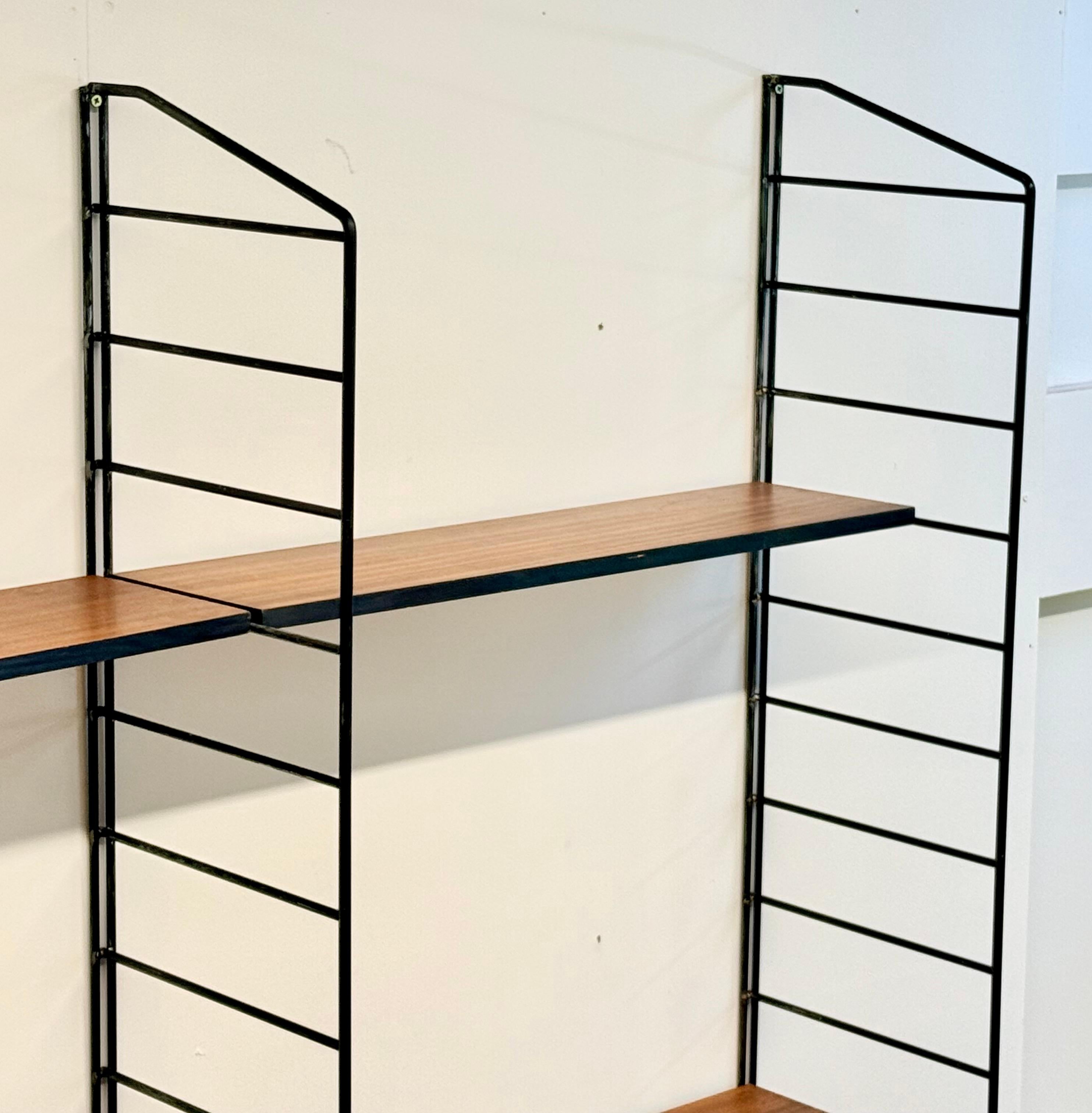 Rare 1960s Floating Modular Shelving System Wall Unit By Brianco For Sale 2