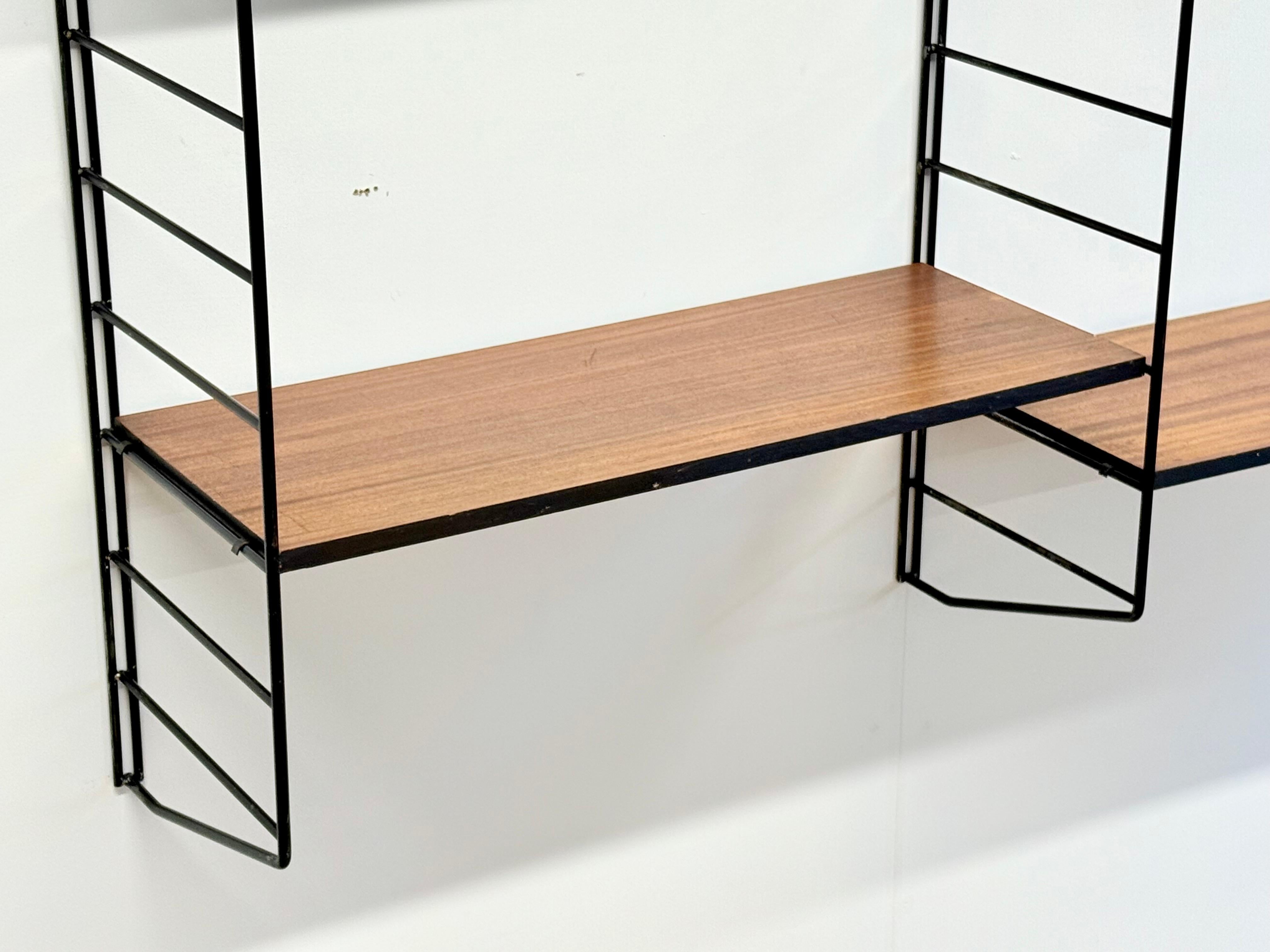 Rare 1960s Floating Modular Shelving System Wall Unit By Brianco For Sale 4