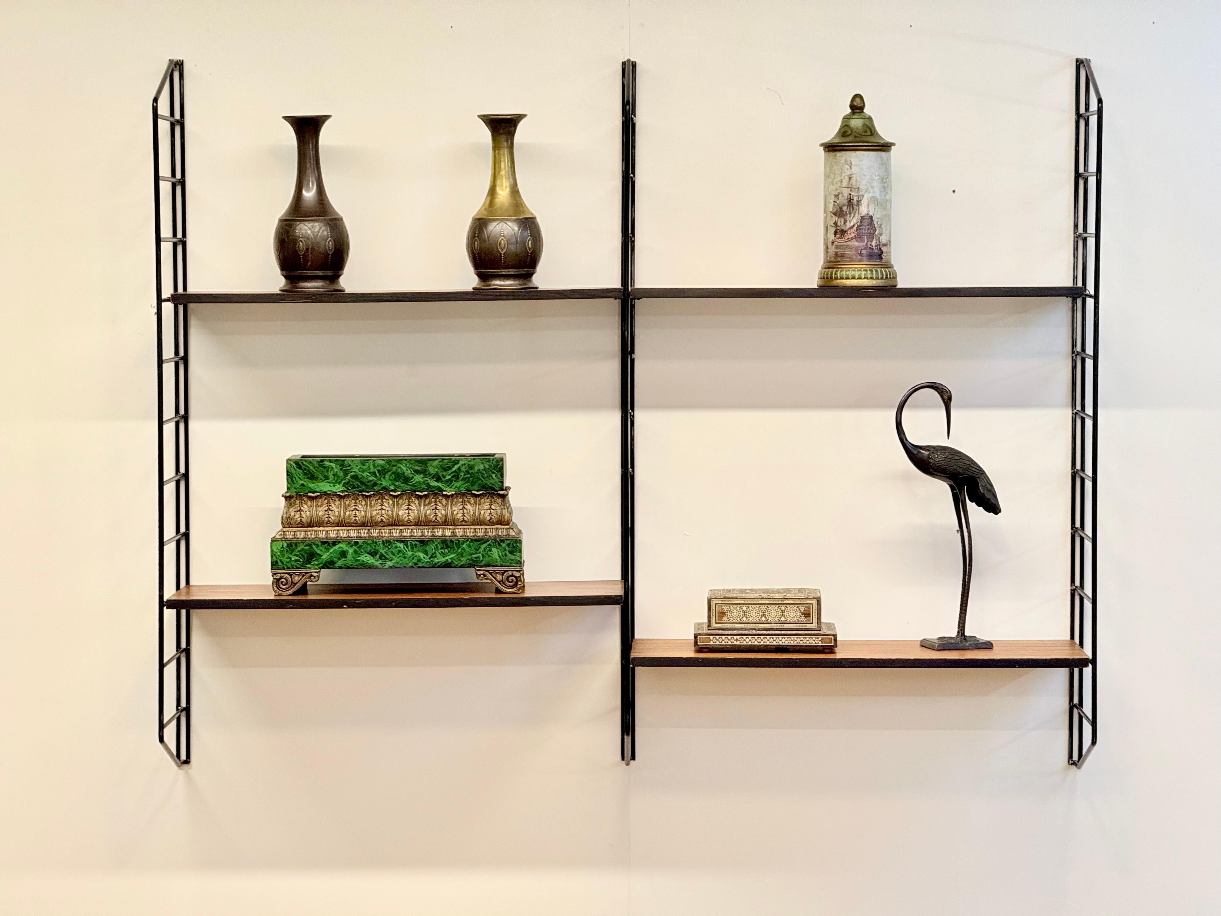 Rare 1960s Floating Modular Shelving System Wall Unit By Brianco For Sale 6